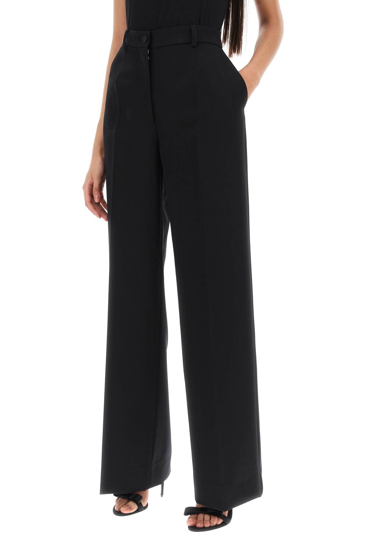 Dolce & Gabbana DOLCE & GABBANA Wide Leg Tailoring Pants Size 27" / US 4 / IT 40 - 4 Thumbnail