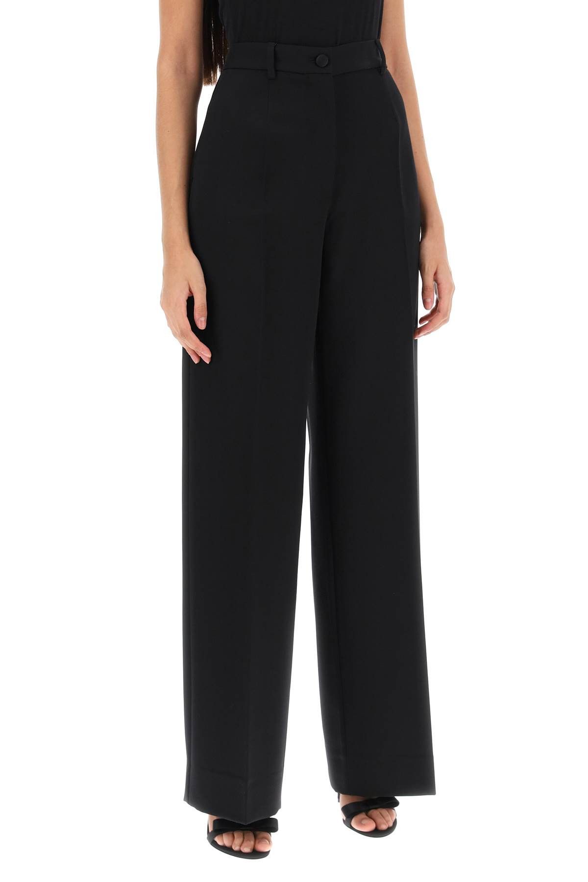 Dolce & Gabbana DOLCE & GABBANA Wide Leg Tailoring Pants Size 27" / US 4 / IT 40 - 2 Thumbnail