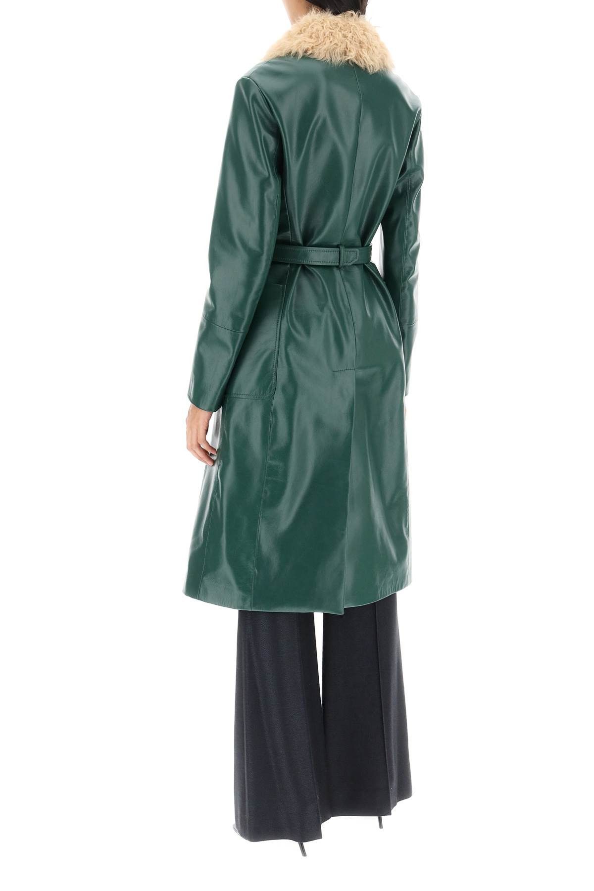 Bally BALLY Leather And Shearling Coat Size S / US 4 / IT 40 - 3 Thumbnail