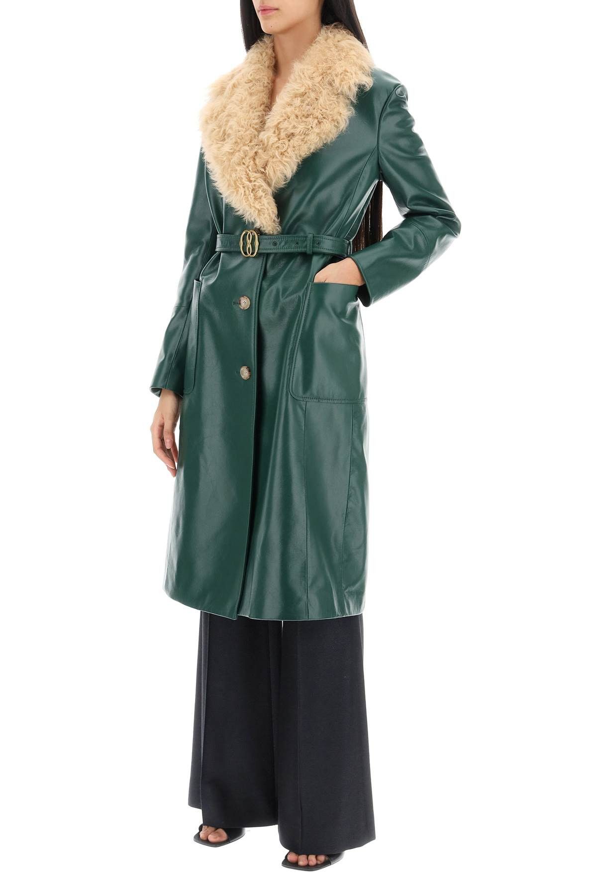 Bally BALLY Leather And Shearling Coat Size S / US 4 / IT 40 - 4 Thumbnail