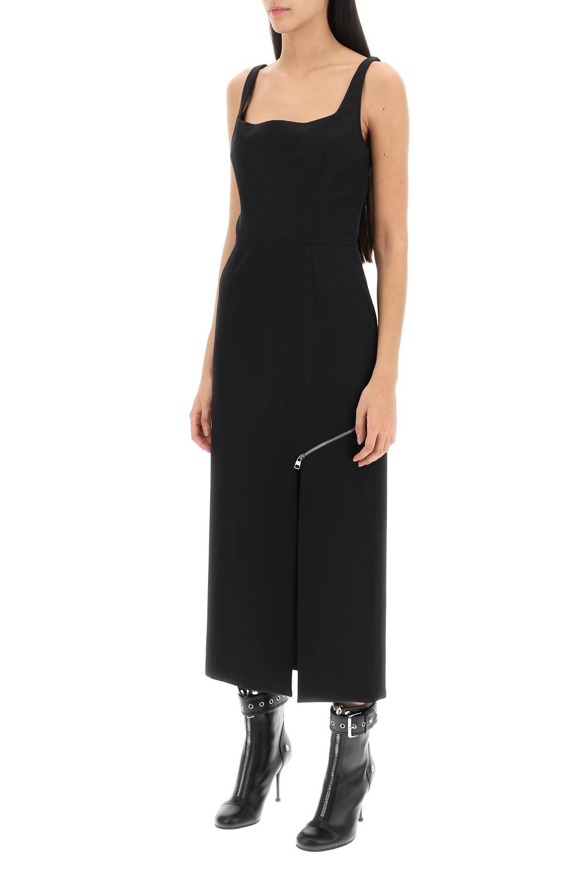 Alexander McQueen ALEXANDER MCQUEEN Midi Sheath Dress With Convertible Panel Size S / US 4 / IT 40 - 4 Thumbnail