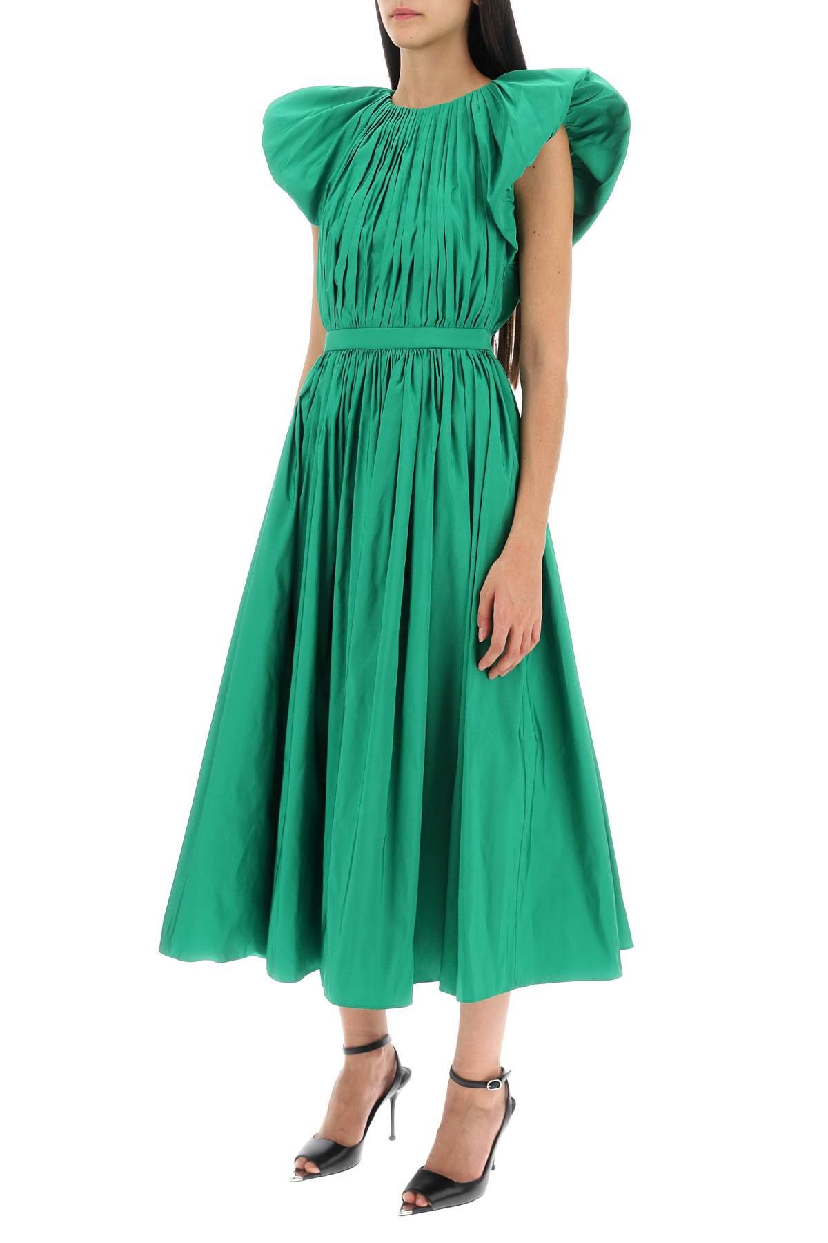 Alexander McQueen ALEXANDER MCQUEEN Pleated Open Back Midi Dress Size XS / US 0-2 / IT 36-38 - 4 Thumbnail