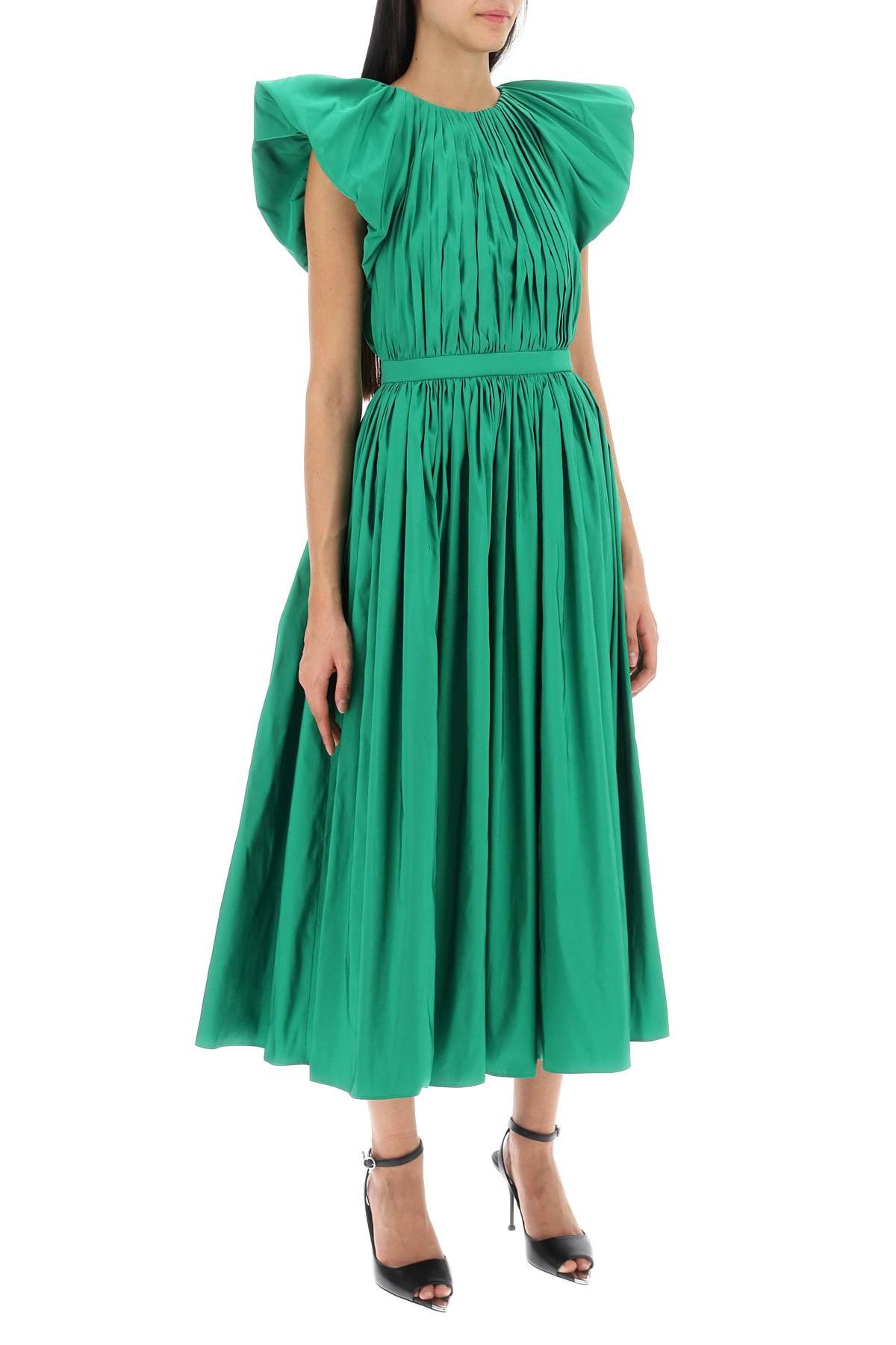 Alexander McQueen ALEXANDER MCQUEEN Pleated Open Back Midi Dress Size XS / US 0-2 / IT 36-38 - 2 Thumbnail