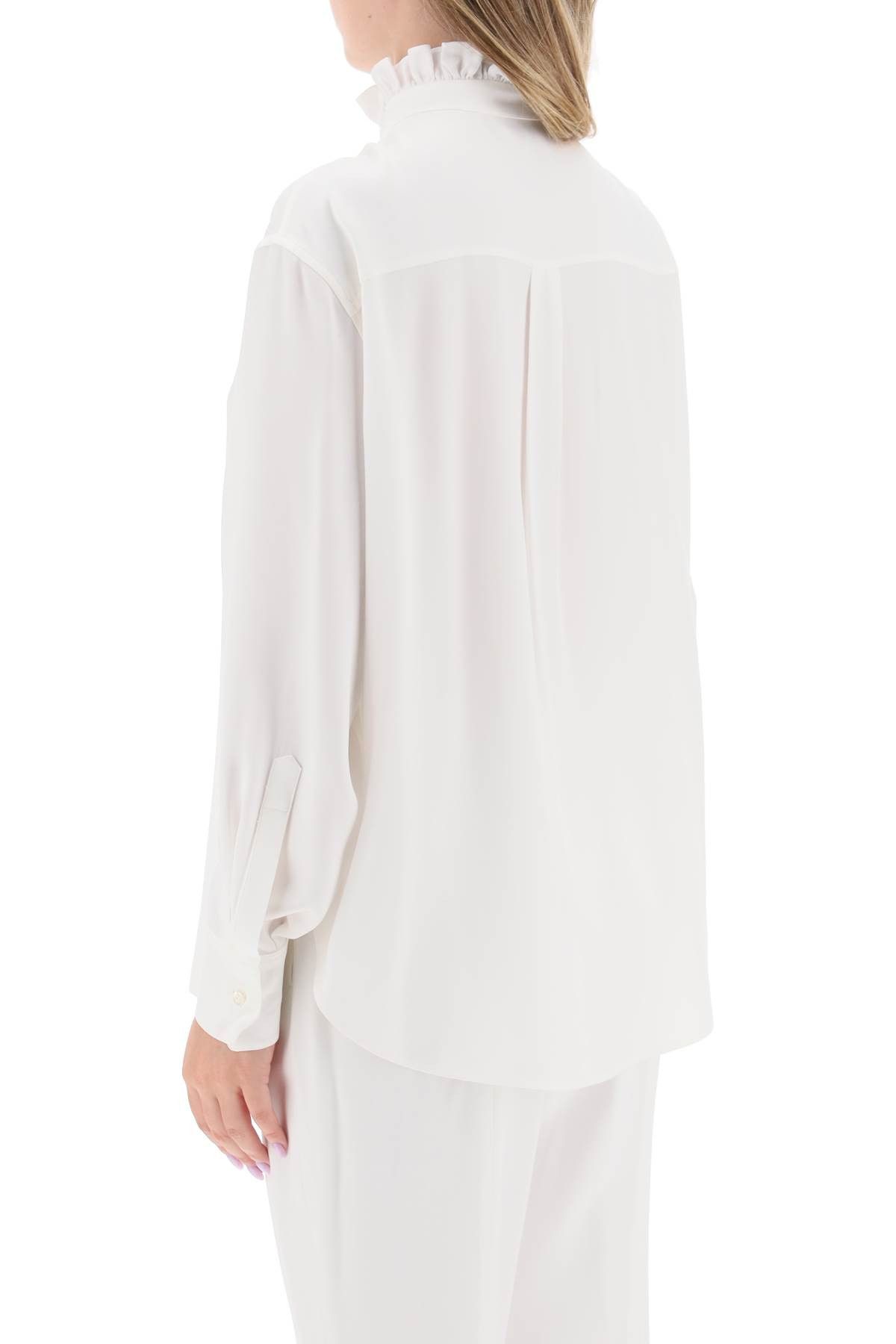 Alexander McQueen ALEXANDER MCQUEEN Silk Satin Shirt With Ruffles Size S / US 4 / IT 40 - 3 Thumbnail