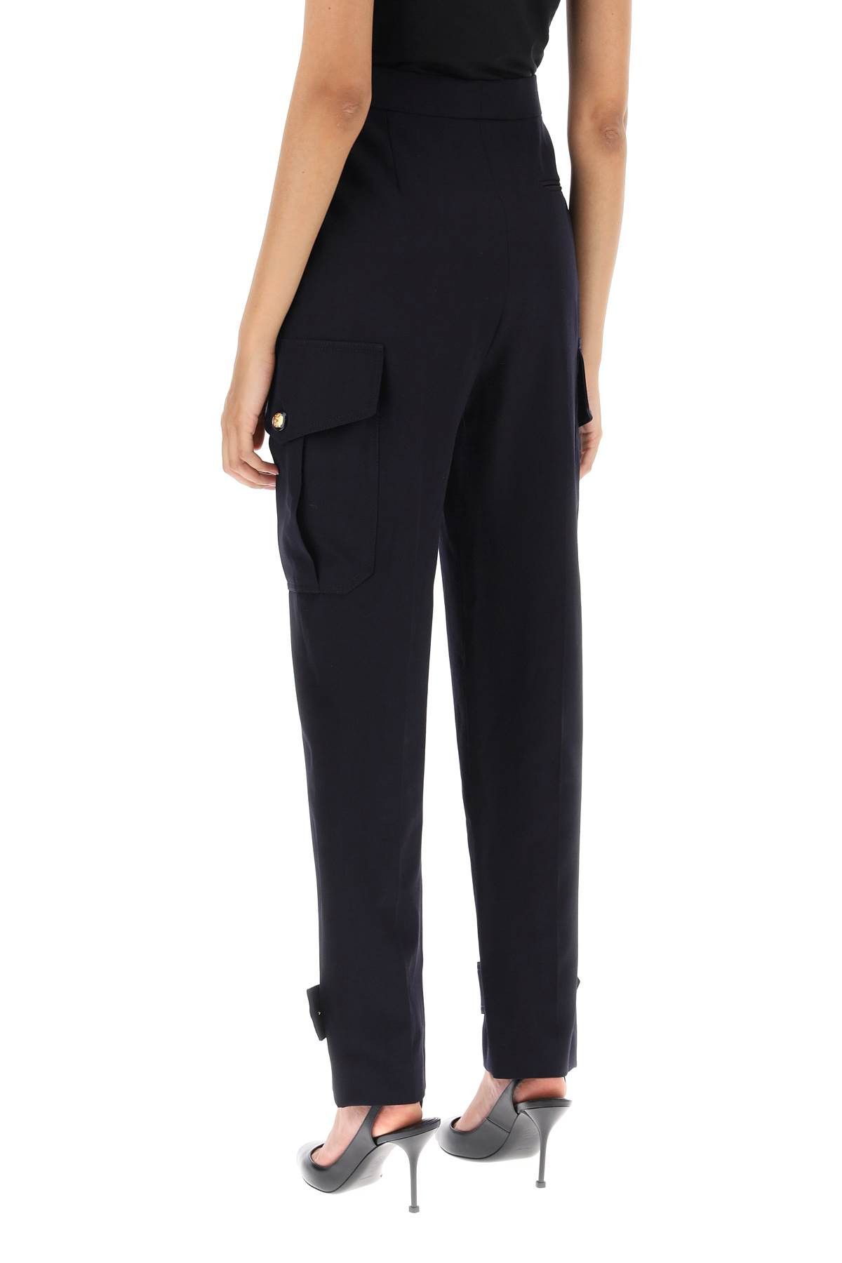 Alexander McQueen ALEXANDER MCQUEEN Wool Cotton Cargo Pants Size 26" / US 2 / IT 38 - 3 Thumbnail