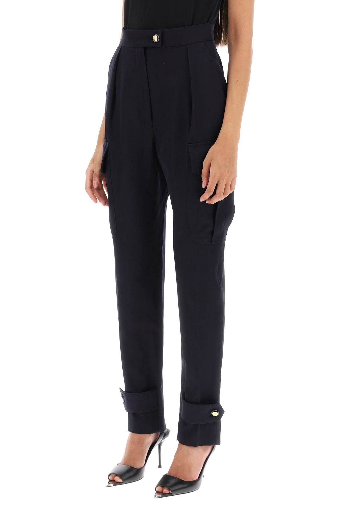 Alexander McQueen ALEXANDER MCQUEEN Wool Cotton Cargo Pants Size 26" / US 2 / IT 38 - 4 Thumbnail