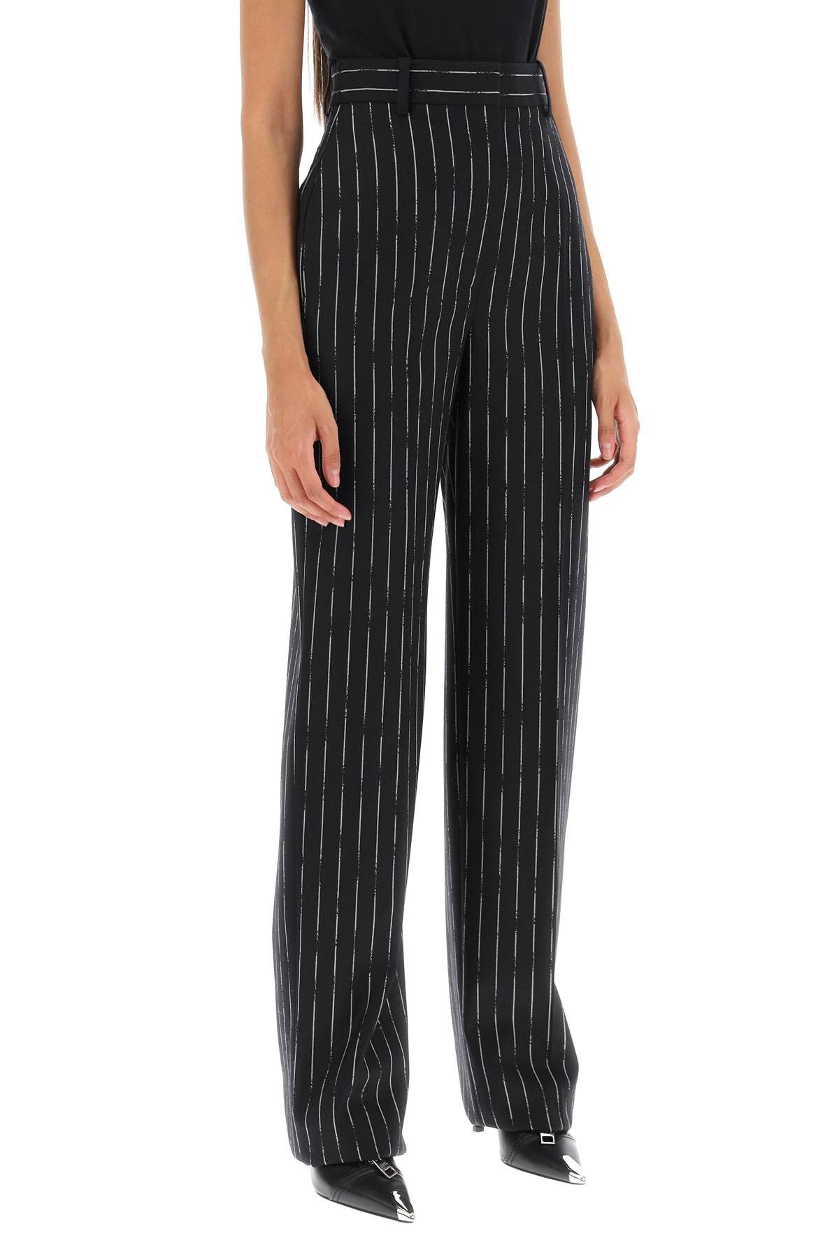 Alexander McQueen ALEXANDER MCQUEEN Broken Pinstripe Trousers Size 26" / US 2 / IT 38 - 2 Thumbnail