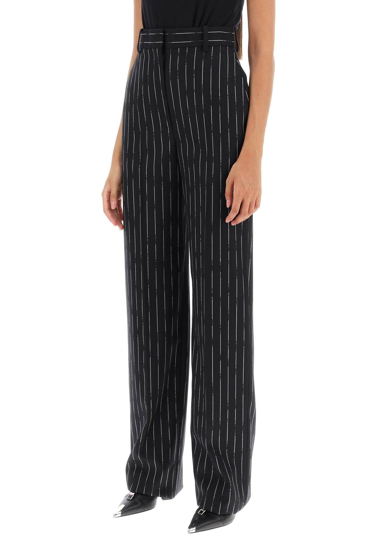 Alexander McQueen ALEXANDER MCQUEEN Broken Pinstripe Trousers Size 26" / US 2 / IT 38 - 4 Thumbnail