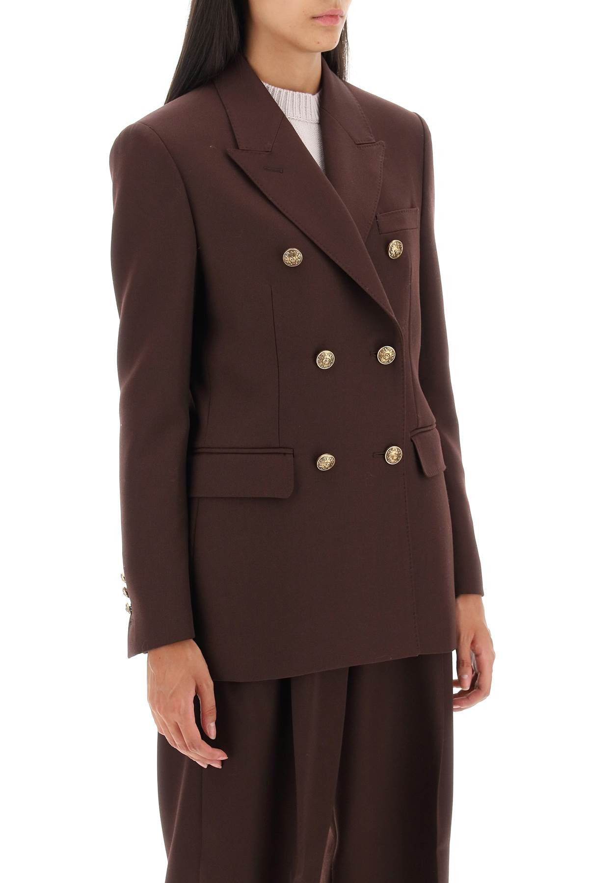Golden Goose GOLDEN GOOSE 'Diva' Double-Breasted Blazer In Gabardine Size S / US 4 / IT 40 - 2 Thumbnail