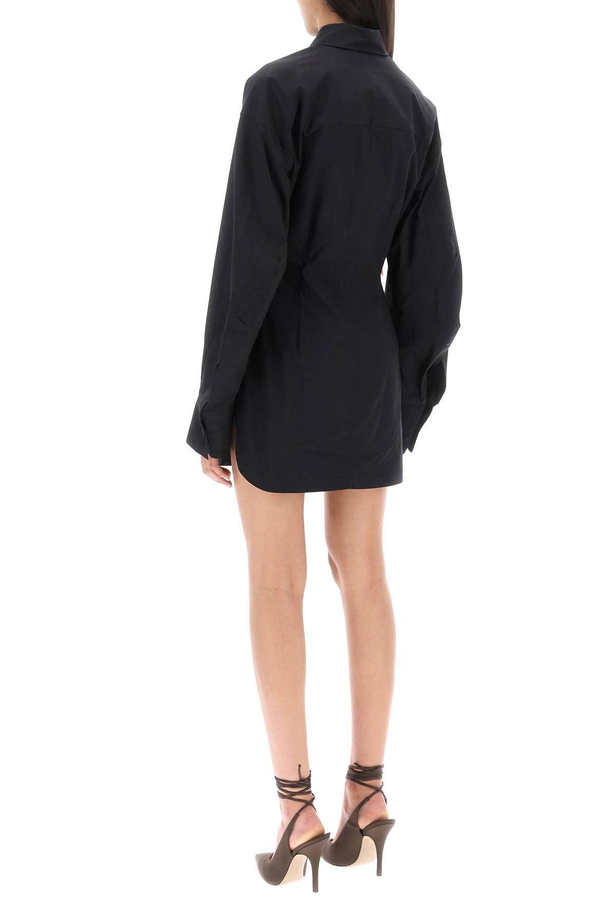 The Attico THE ATTICO Shaped Mini Shirt Dress Size S / US 4 / IT 40 - 3 Thumbnail