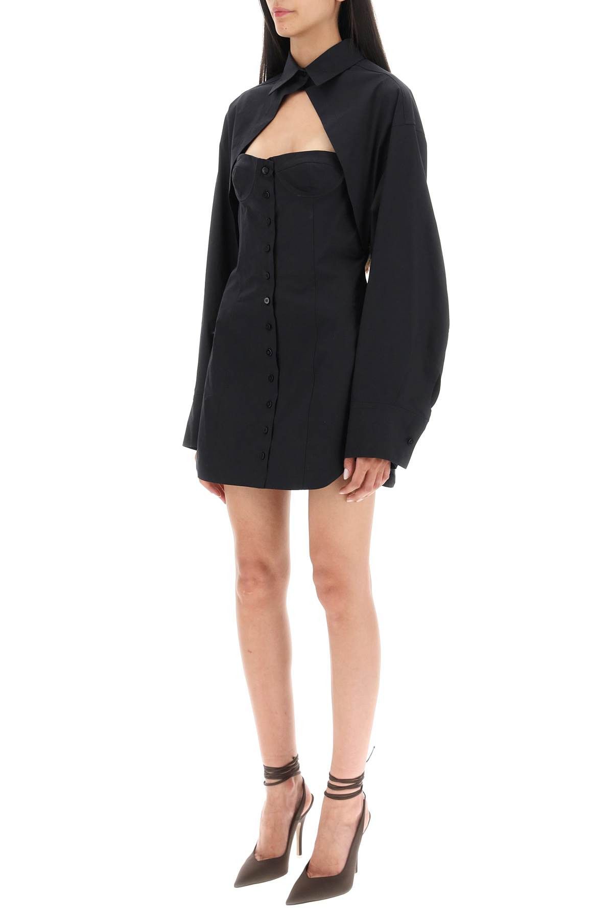 The Attico THE ATTICO Shaped Mini Shirt Dress Size S / US 4 / IT 40 - 4 Thumbnail