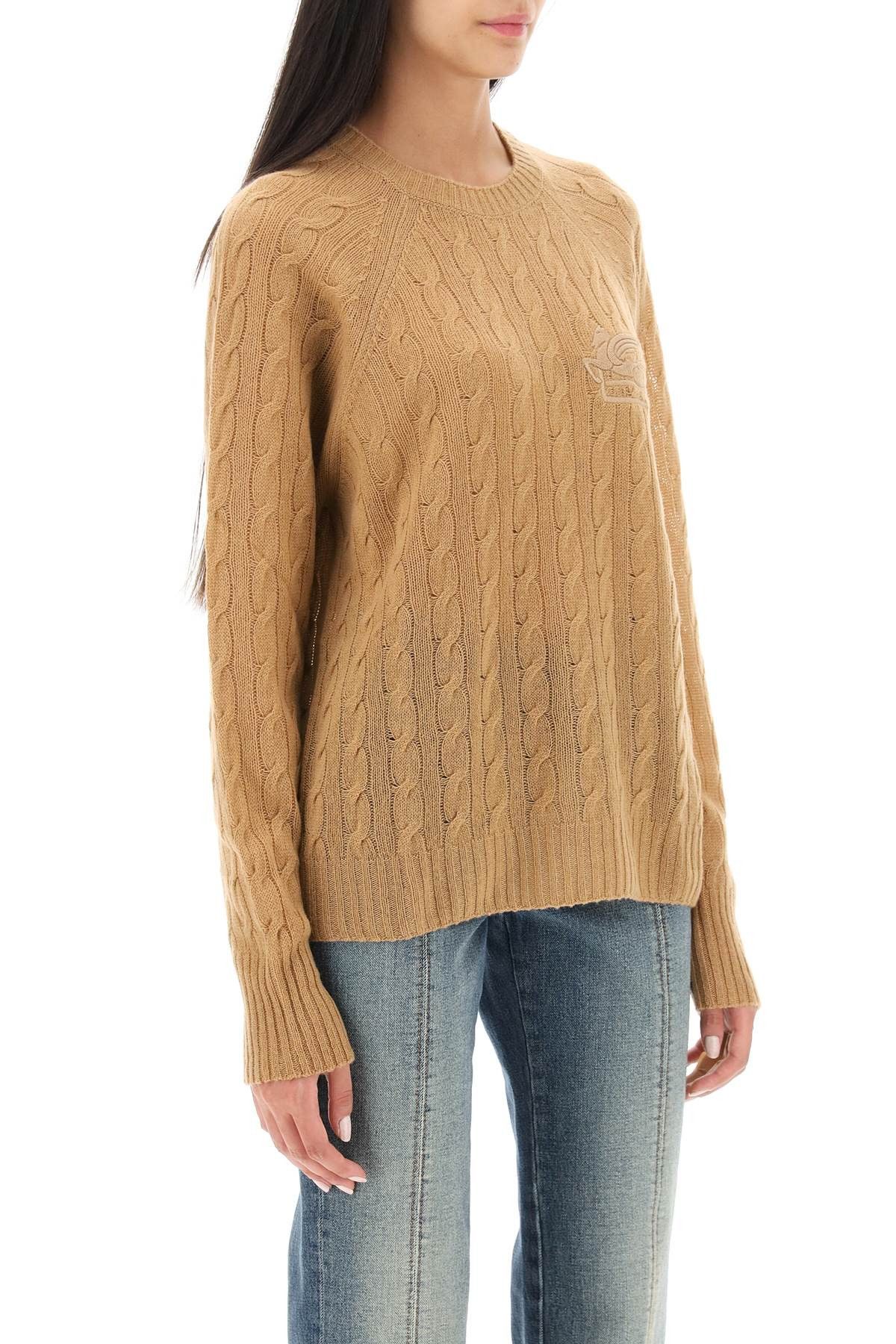 Etro ETRO Cashmere Sweater With Pegasus Embroidery Size S / US 4 / IT 40 - 2 Thumbnail