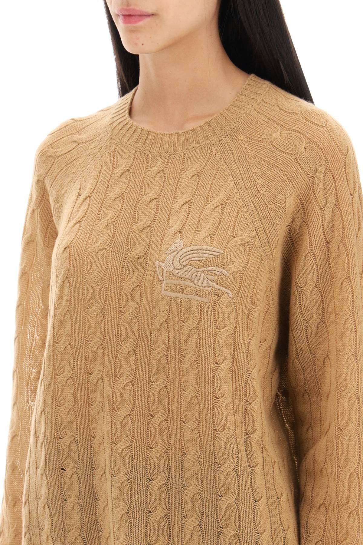 Etro ETRO Cashmere Sweater With Pegasus Embroidery Size S / US 4 / IT 40 - 4 Thumbnail