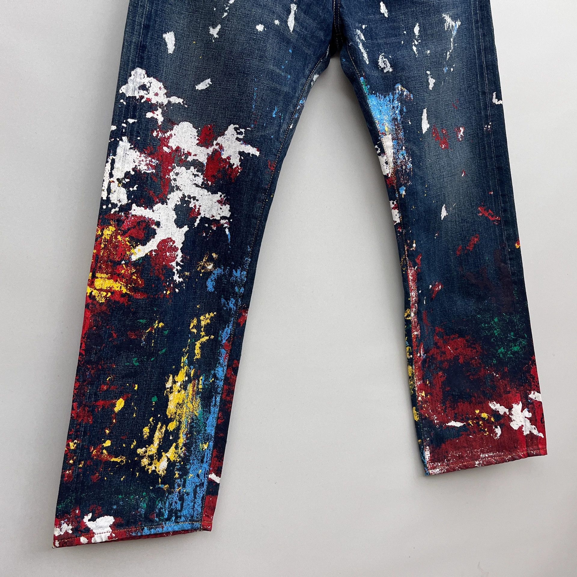 Junya Watanabe Junya Watanabe Splashed paint jeans Grailed