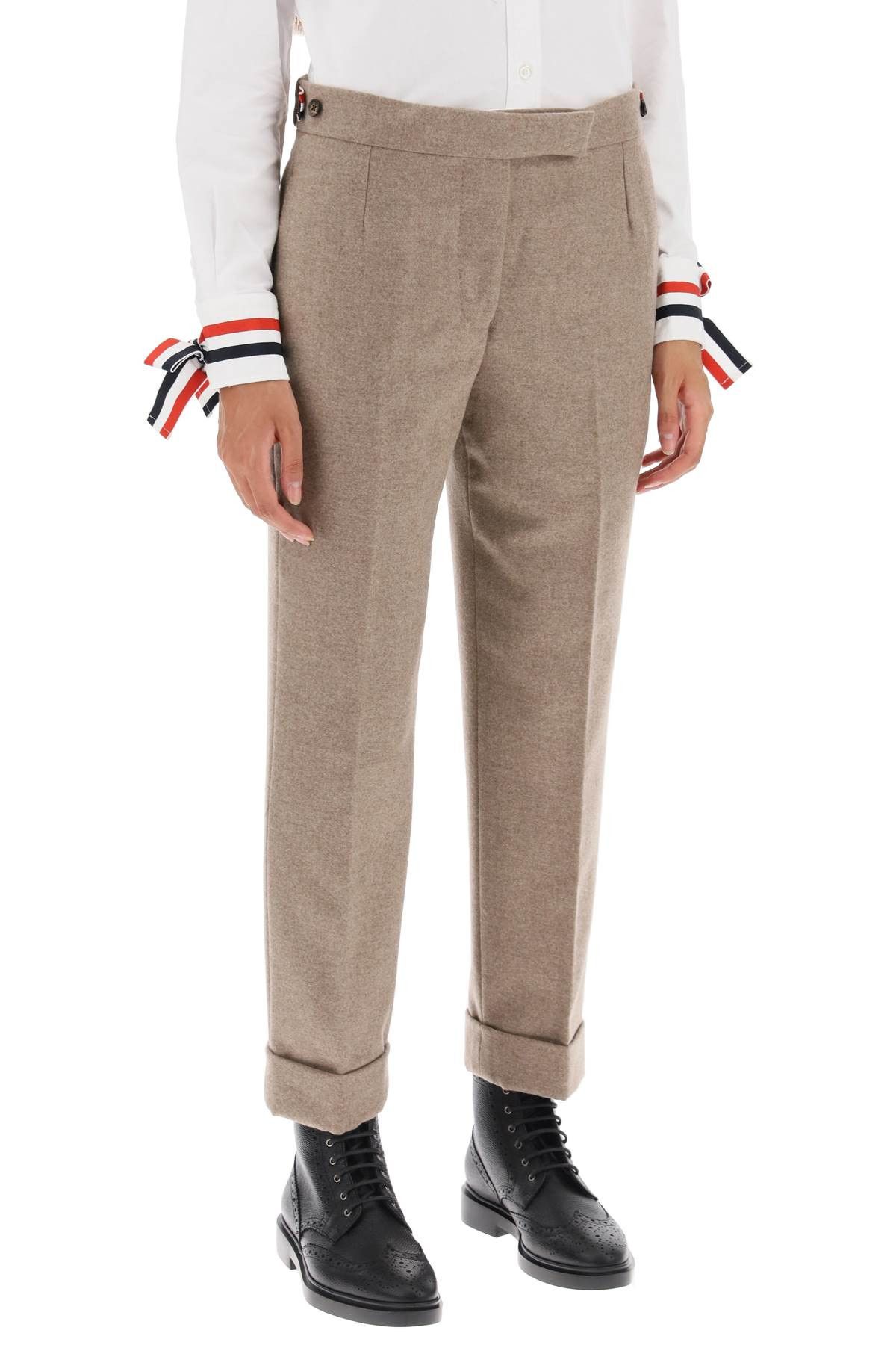 Thom Browne THOM BROWNE Cropped Wool-Flannel Pants Size 27" / US 4 / IT 40 - 2 Thumbnail