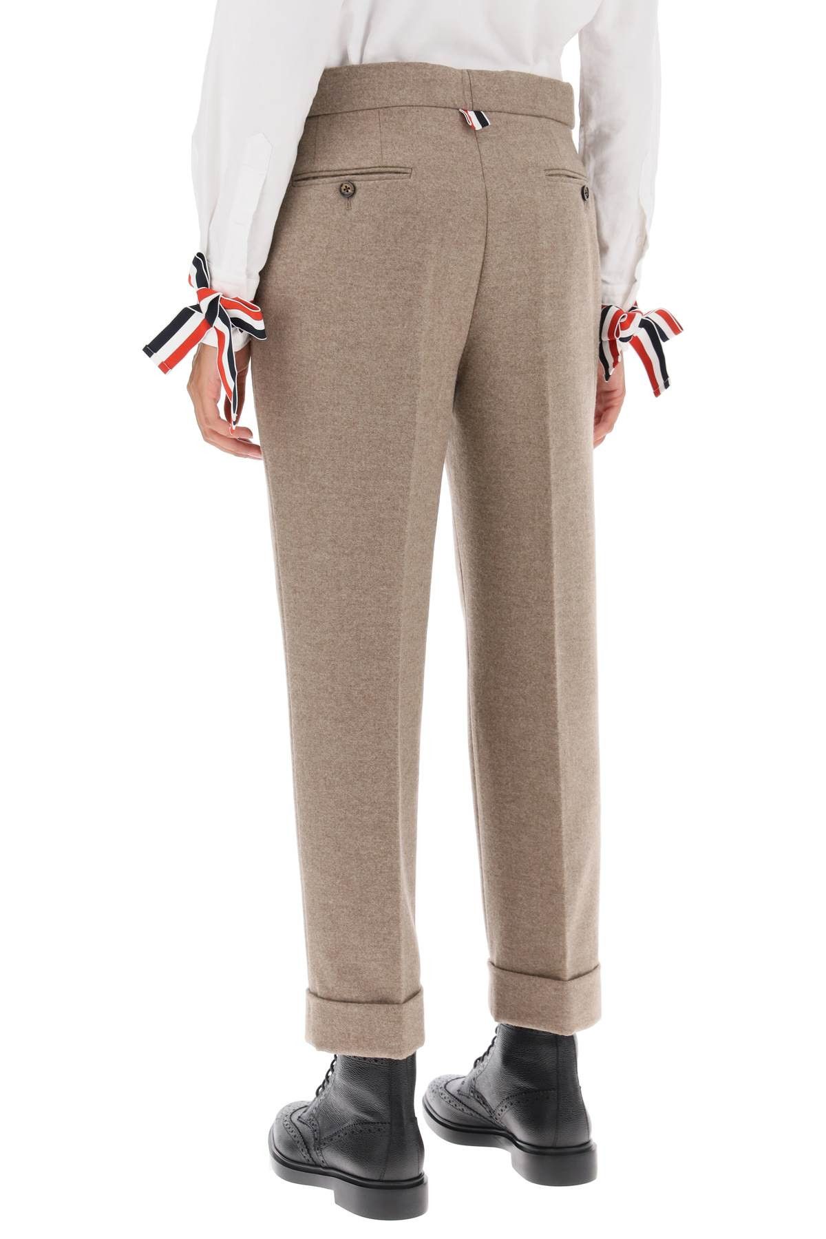 Thom Browne THOM BROWNE Cropped Wool-Flannel Pants Size 27" / US 4 / IT 40 - 3 Thumbnail