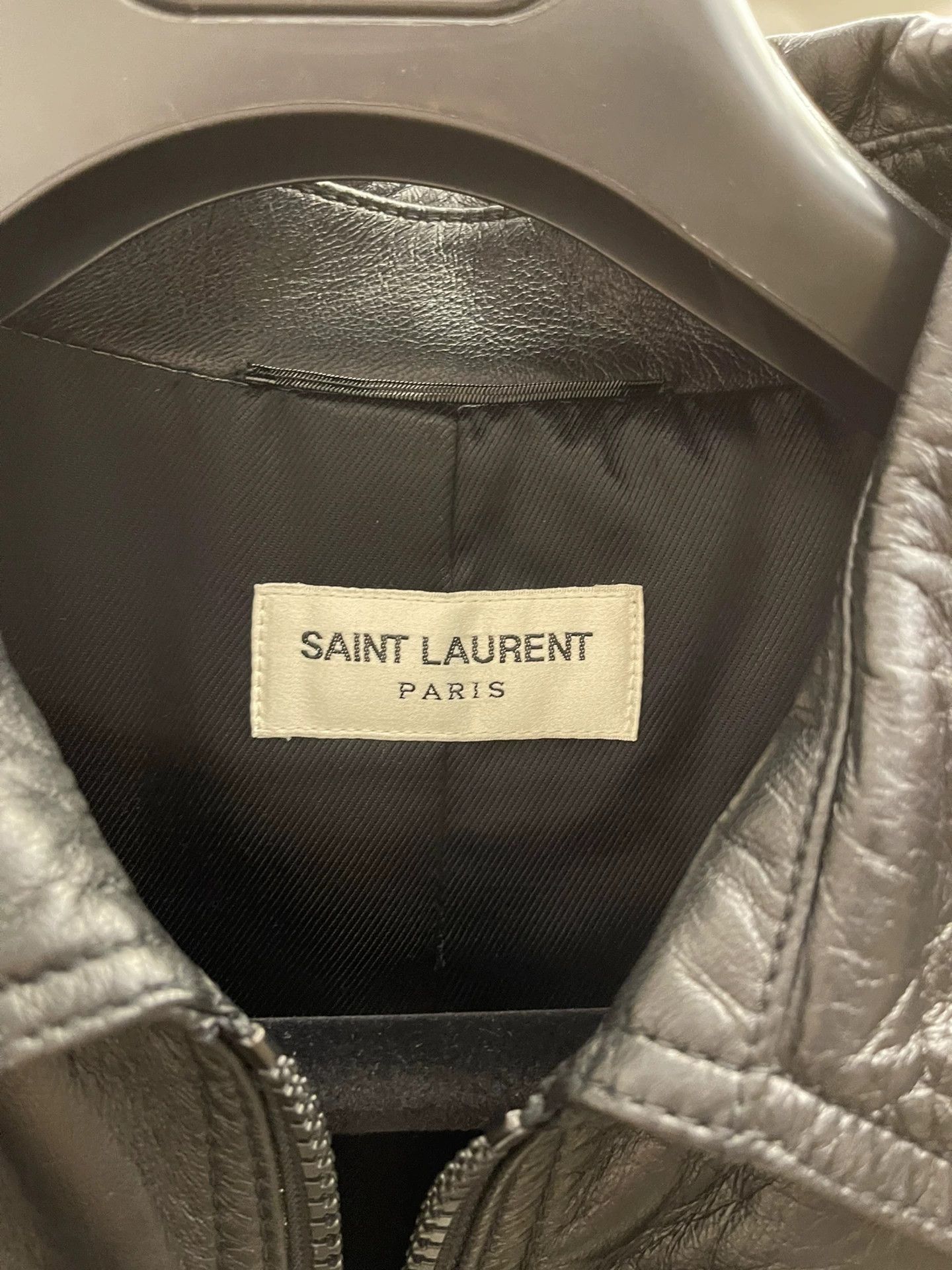 Saint Laurent Paris Saint Laurent Paris Back rhinestone leather jacket Size US M / EU 48-50 / 2 - 3 Thumbnail