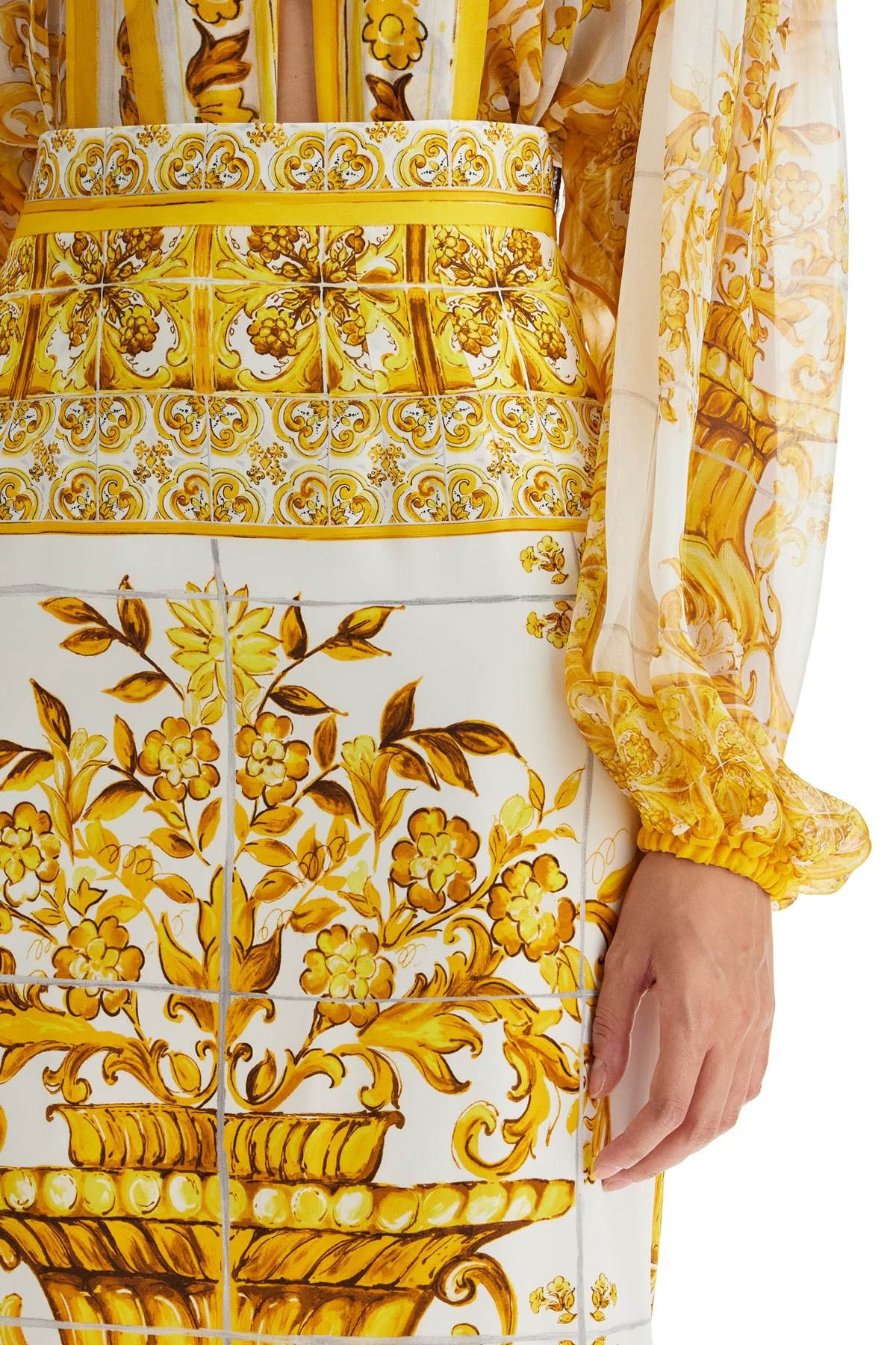 Dolce & Gabbana DOLCE & GABBANA "Stretch Silk Skirt With Maiolica Size 27" / US 4 / IT 40 - 4 Thumbnail