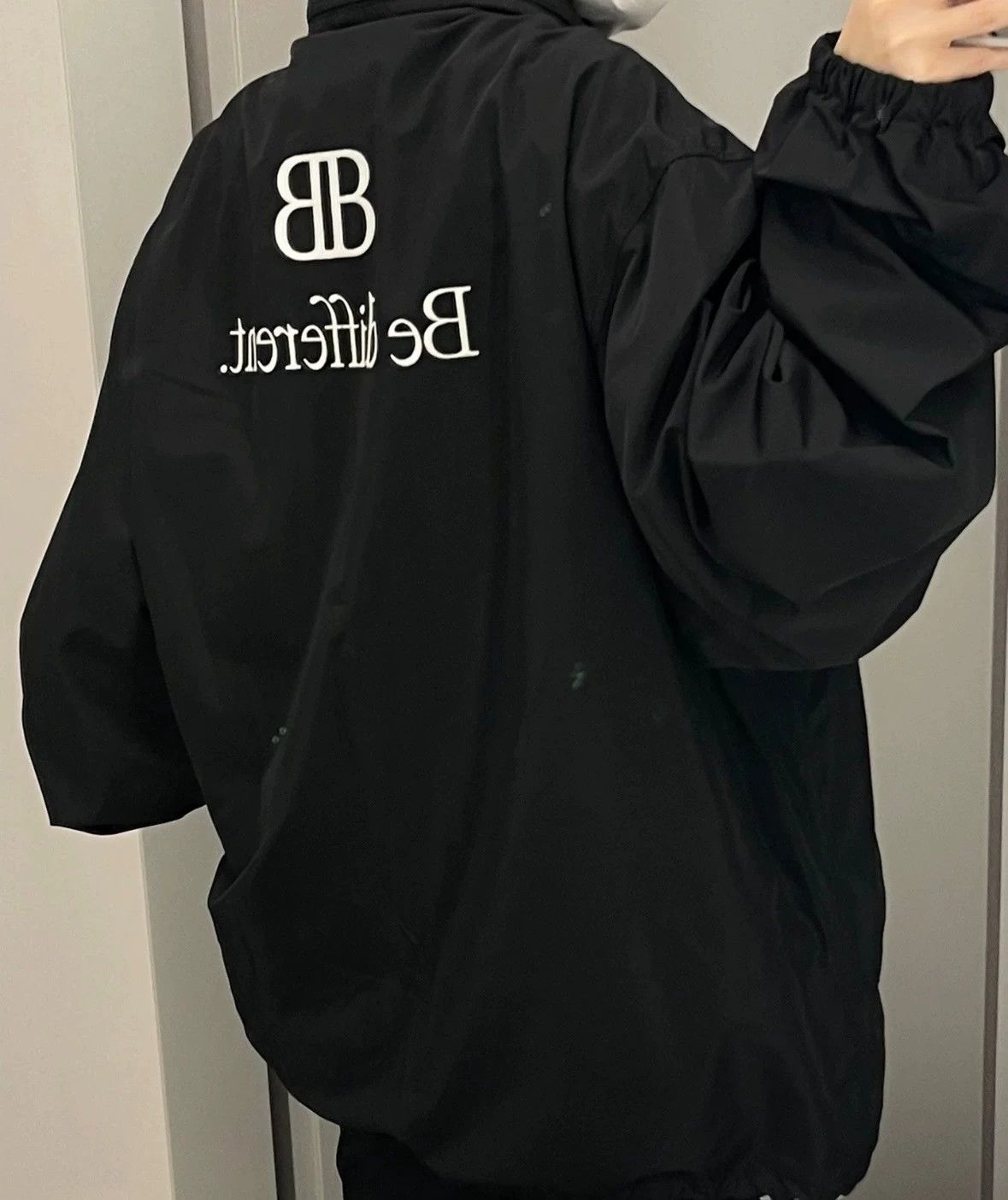 Balenciaga Balenciaga 23fall Be Different Double B Hooded Jacket Size US M / EU 48-50 / 2 - 2 Thumbnail
