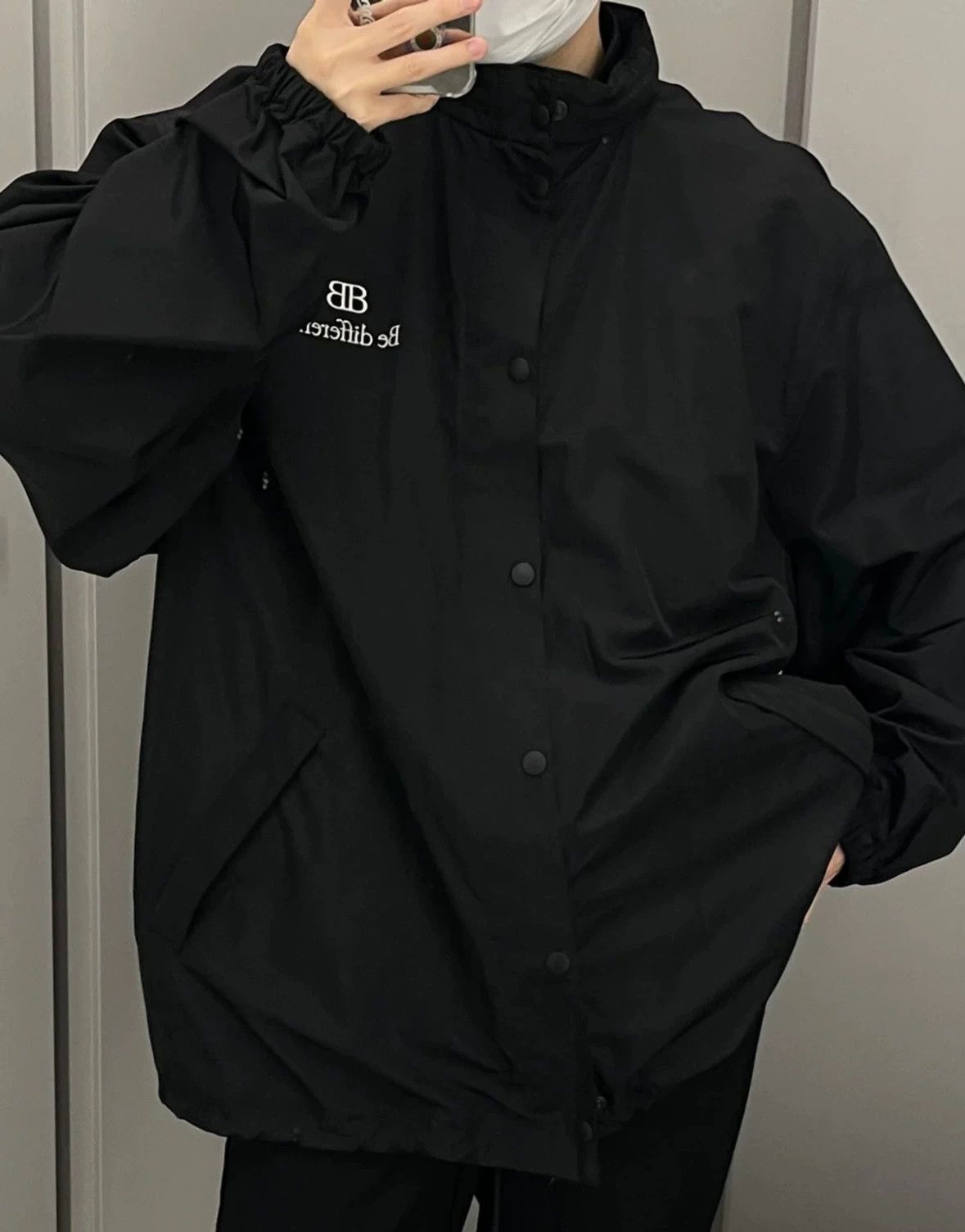 Balenciaga Balenciaga 23fall Be Different Double B Hooded Jacket Size US M / EU 48-50 / 2 - 8 Thumbnail