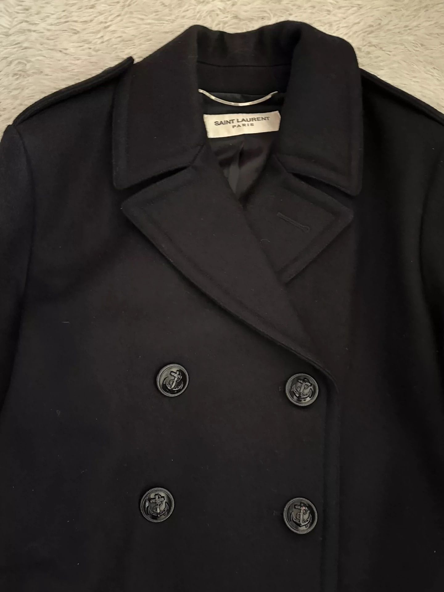 Saint Laurent Paris Saint Laurent Paris 14fw Navy Coat Size US S / EU 44-46 / 1 - 2 Thumbnail