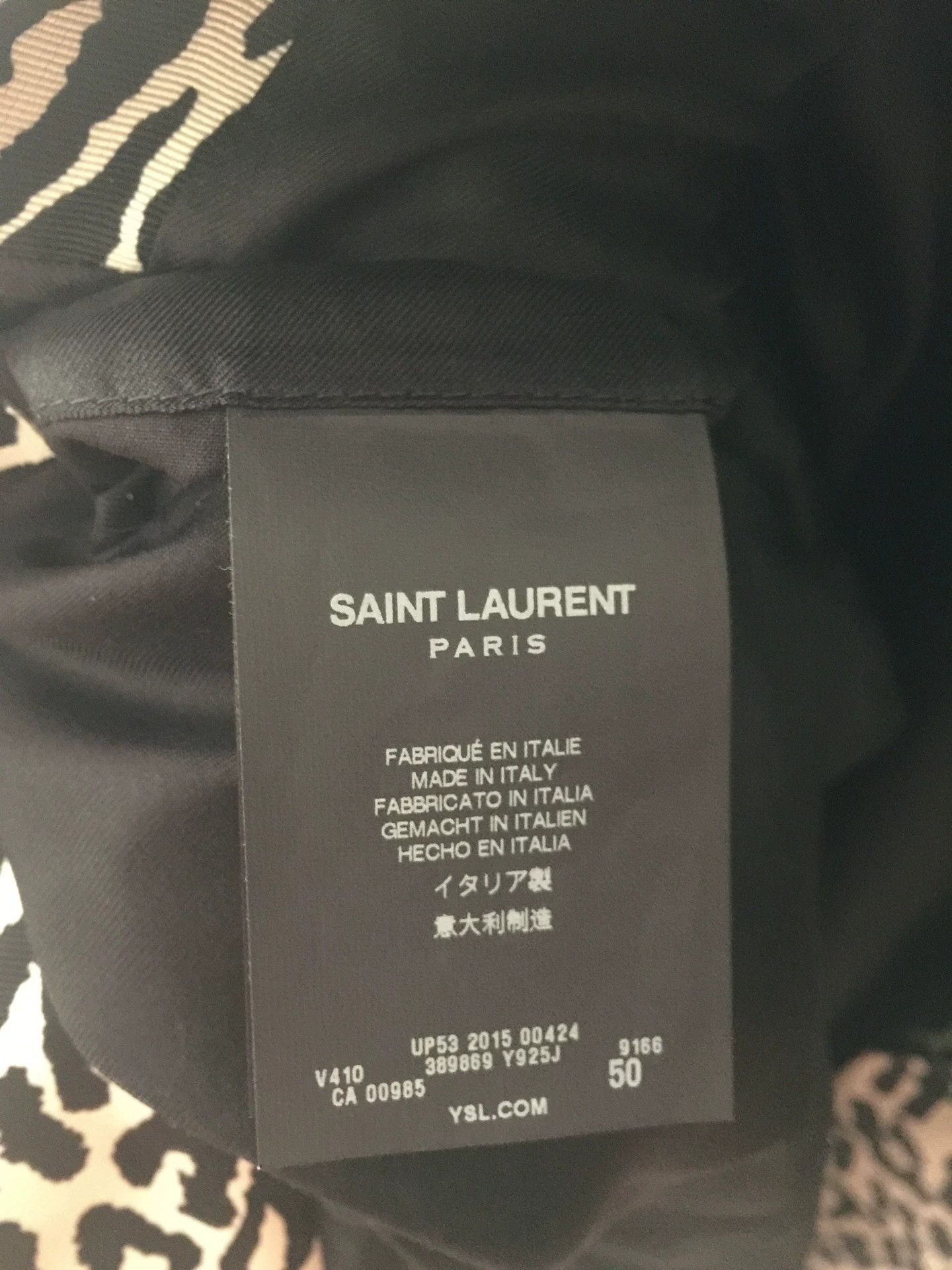 Saint Laurent Paris Saint Laurent Paris Leopard print smoking jacket Size US M / EU 48-50 / 2 - 3 Thumbnail