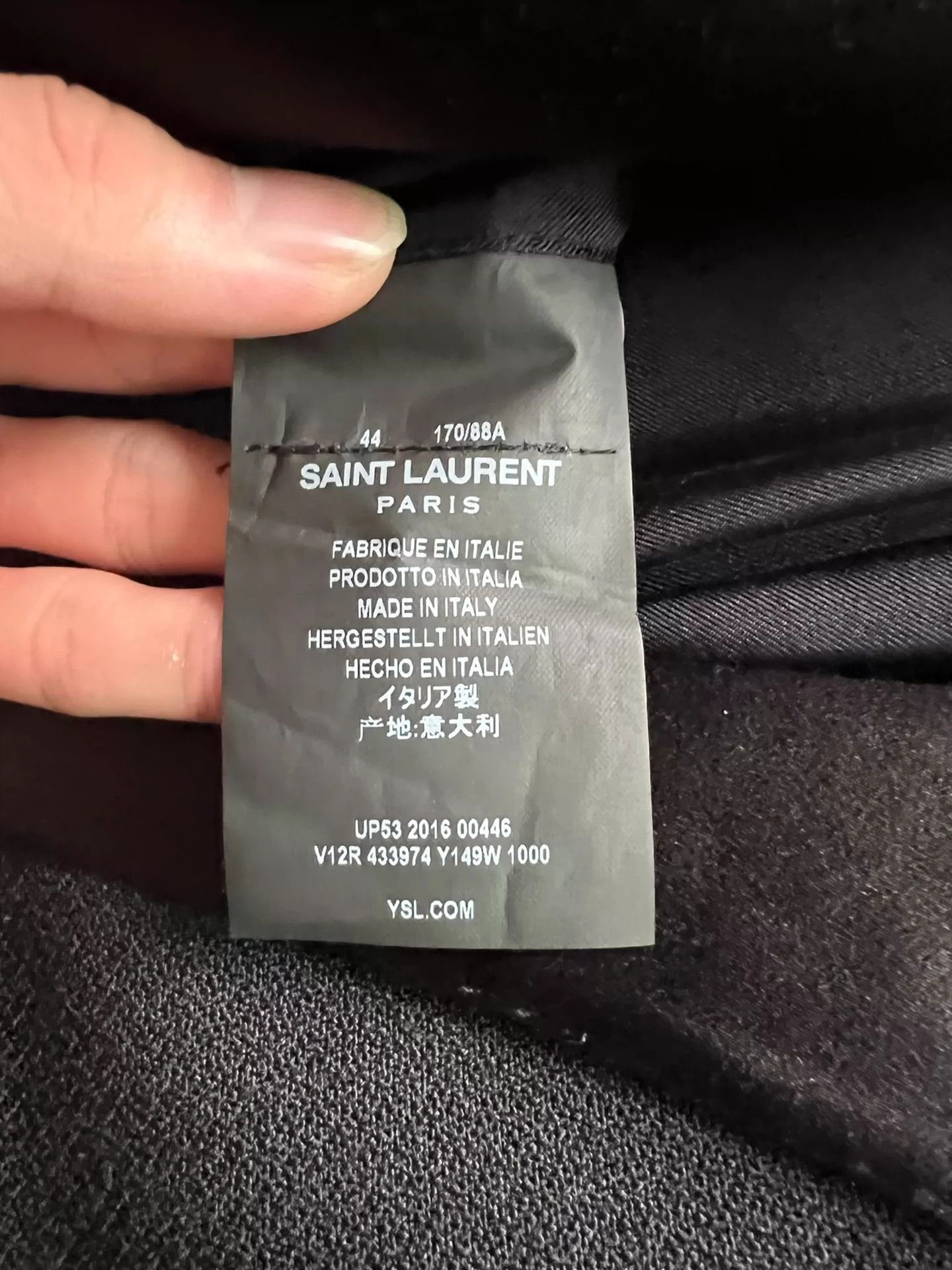 Saint Laurent Paris Saint Laurent Paris 16fw autumn and winter Daming line sword collar jacket Size US S / EU 44-46 / 1 - 4 Thumbnail