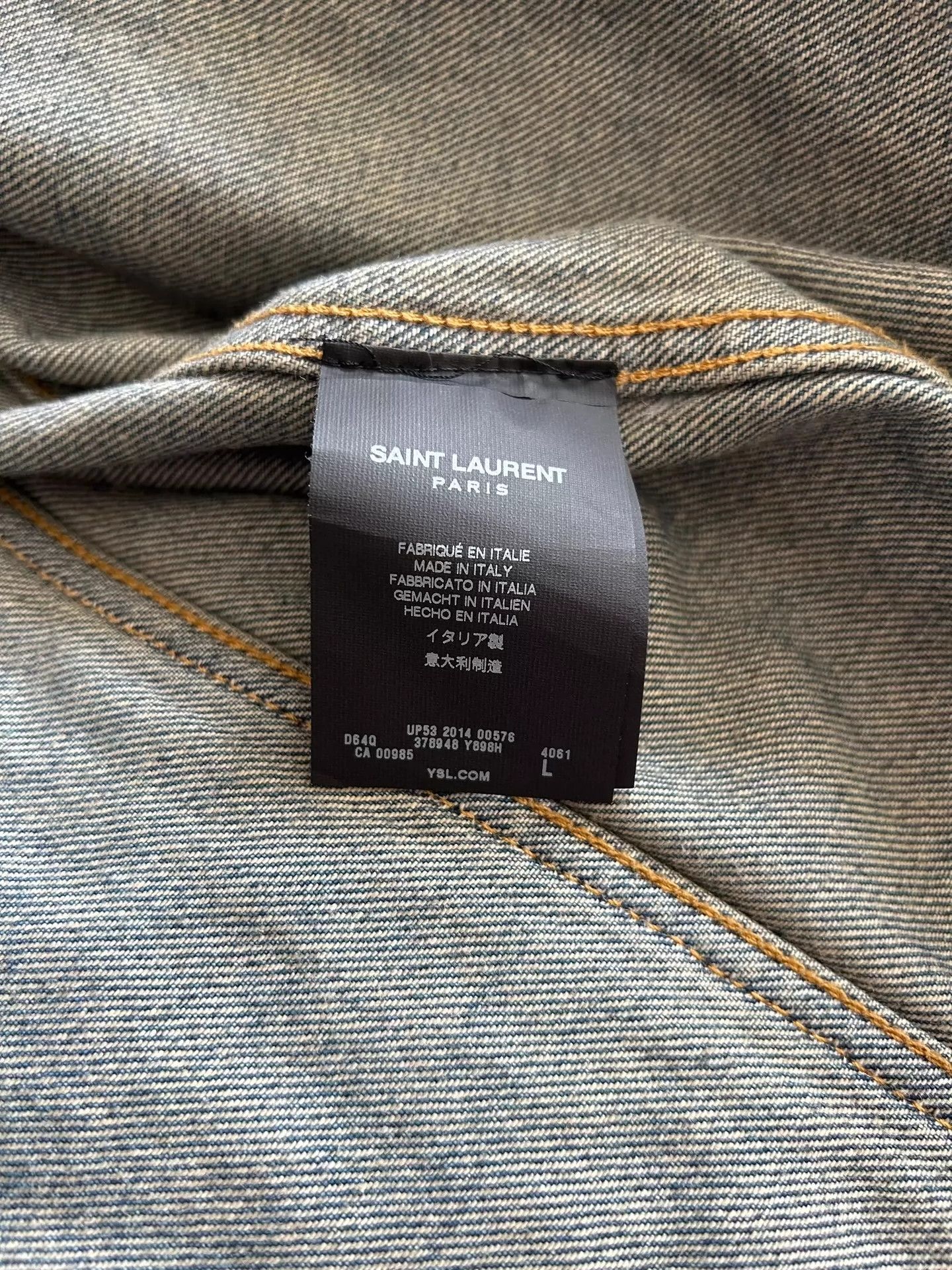 Saint Laurent Paris Saint Laurent Paris Diamond denim jacket Size US L / EU 52-54 / 3 - 6 Thumbnail