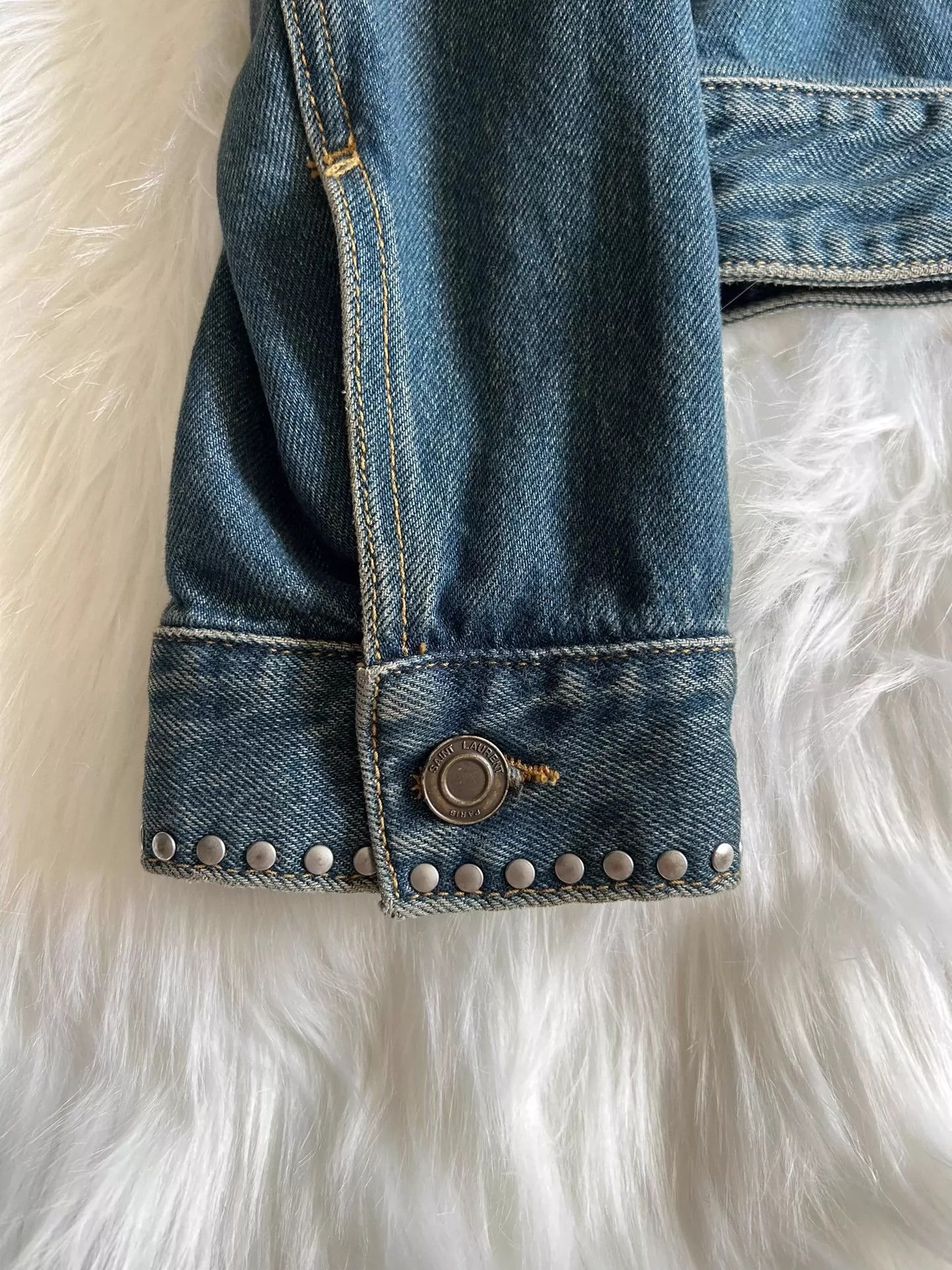 Saint Laurent Paris Saint Laurent Paris Diamond denim jacket Size US L / EU 52-54 / 3 - 4 Thumbnail
