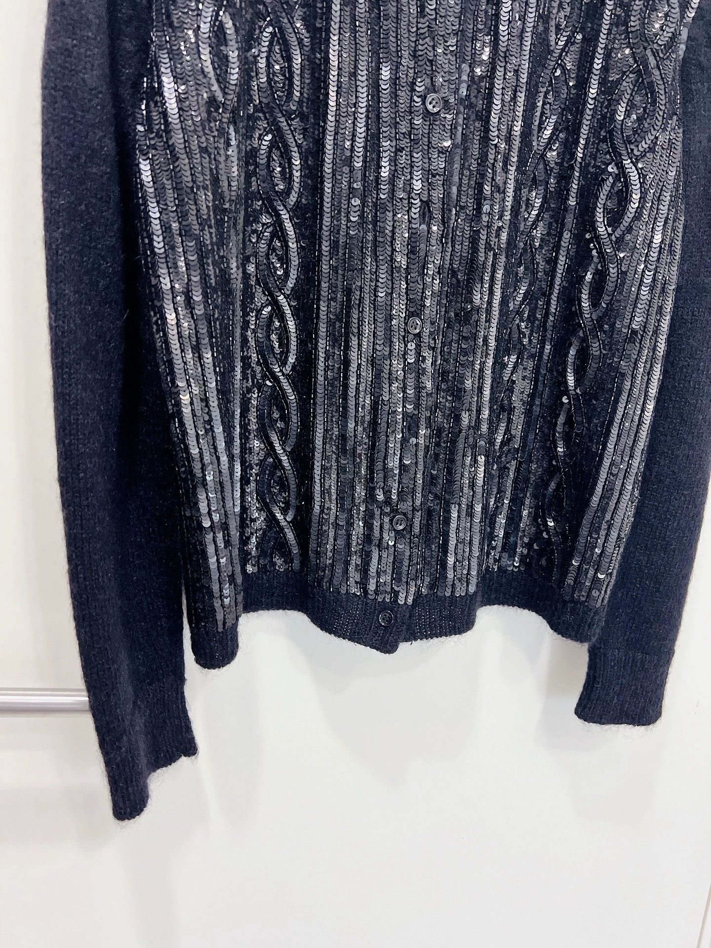 Saint Laurent Paris Saint Laurent Paris Sequined knitted sweater Size US L / EU 52-54 / 3 - 6 Thumbnail