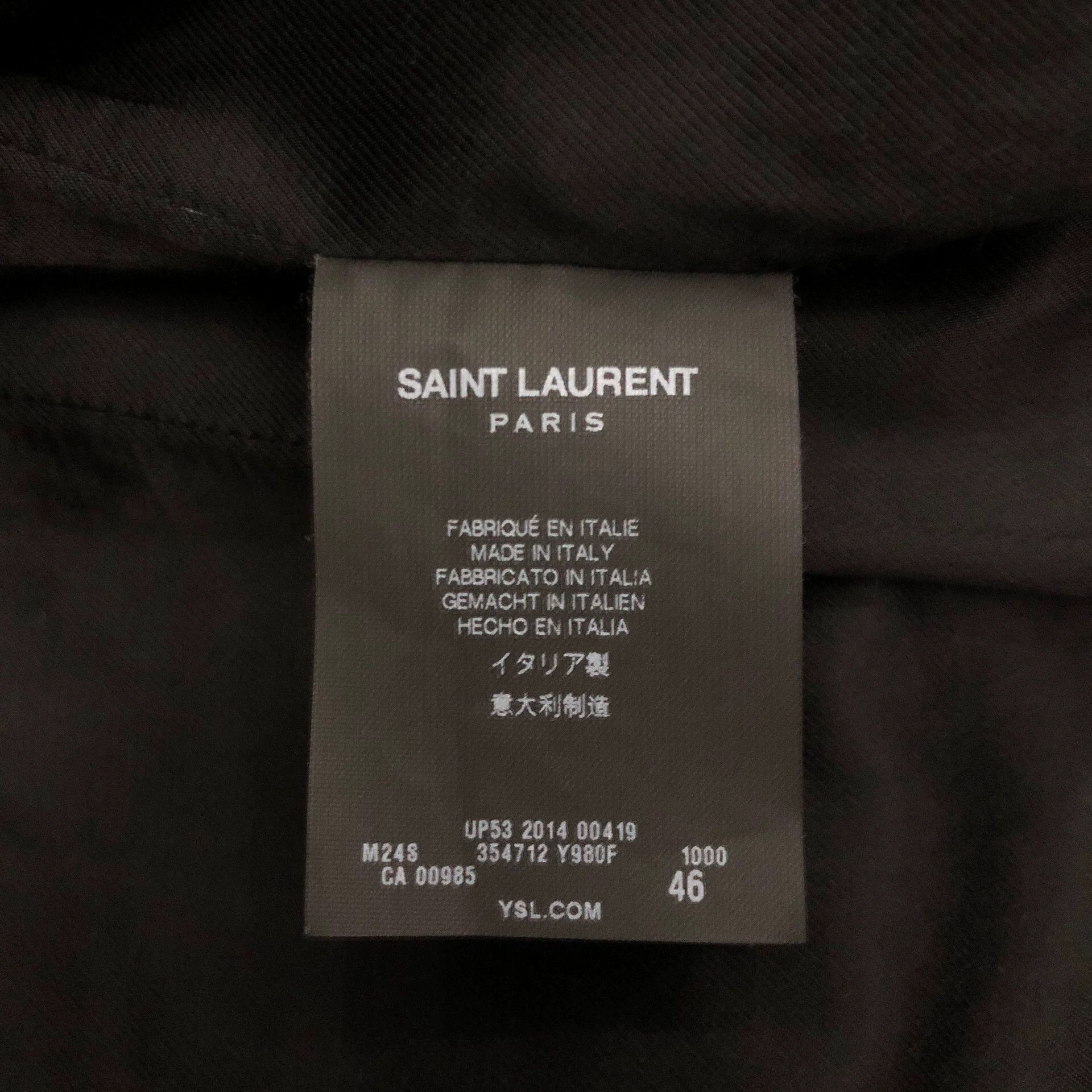 Saint Laurent Paris Saint Laurent Paris 14fw Navy Anchor Double breasted Coat Size US S / EU 44-46 / 1 - 7 Thumbnail