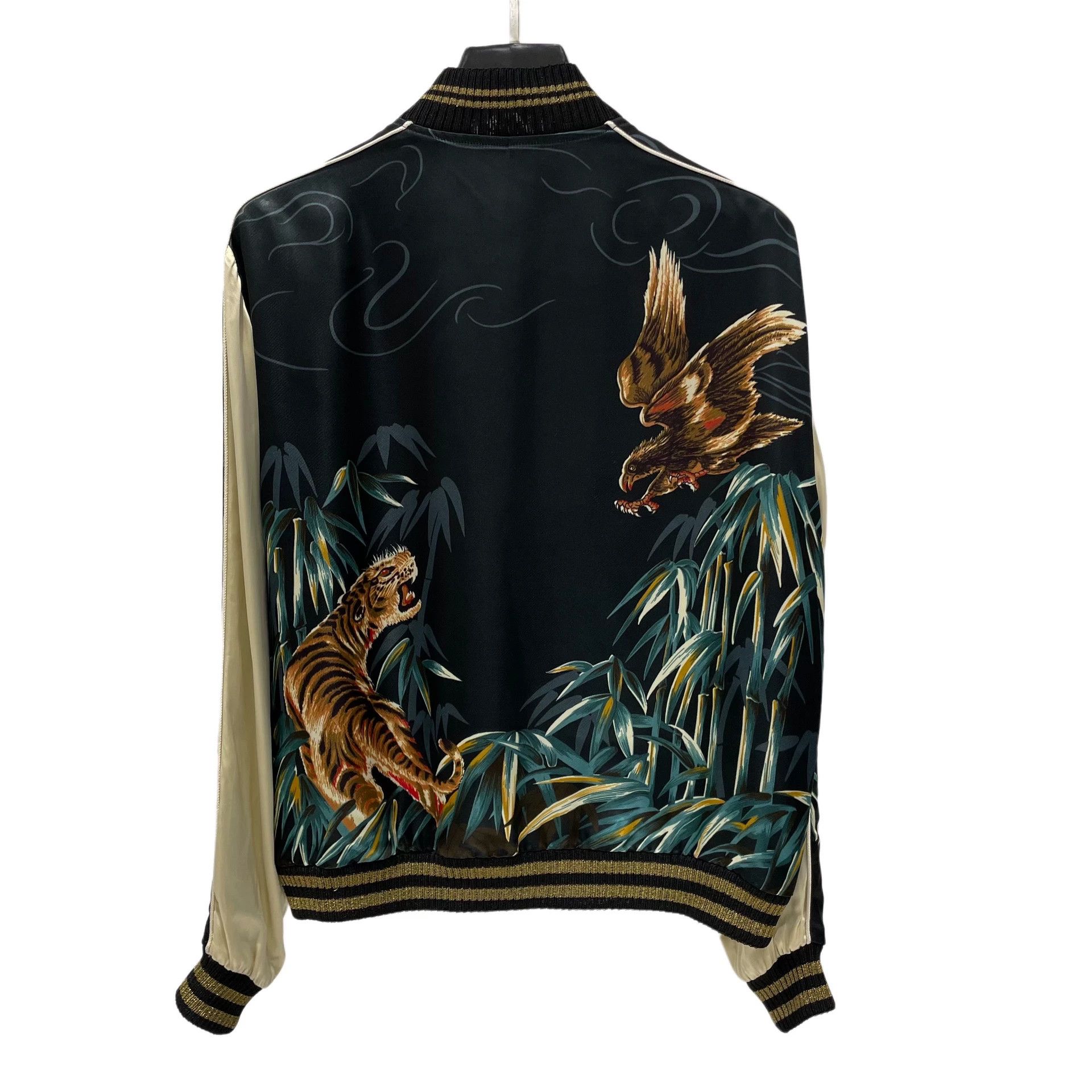 Saint Laurent Paris Saint Laurent Paris Tiger Eagle Silk Jacket Size US M / EU 48-50 / 2 - 2 Thumbnail
