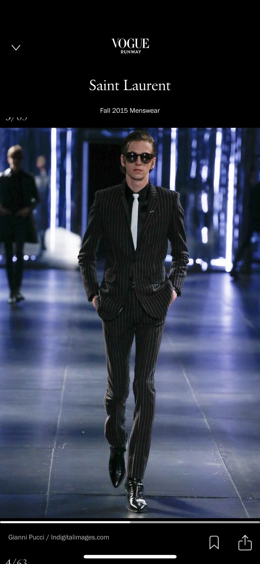Saint Laurent Paris Saint Laurent Paris Striped suit jacket Size US M / EU 48-50 / 2 - 2 Thumbnail