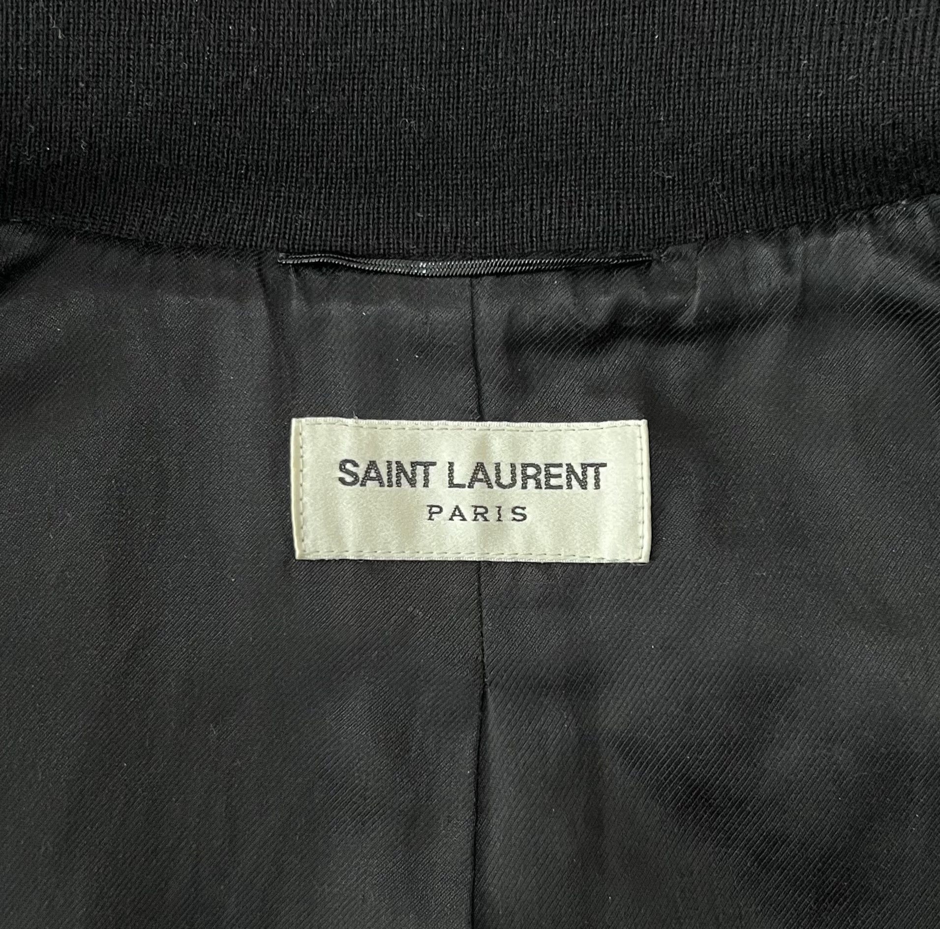 Saint Laurent Paris Saint Laurent Paris Rhinestone spliced leather jacket Size US S / EU 44-46 / 1 - 7 Thumbnail