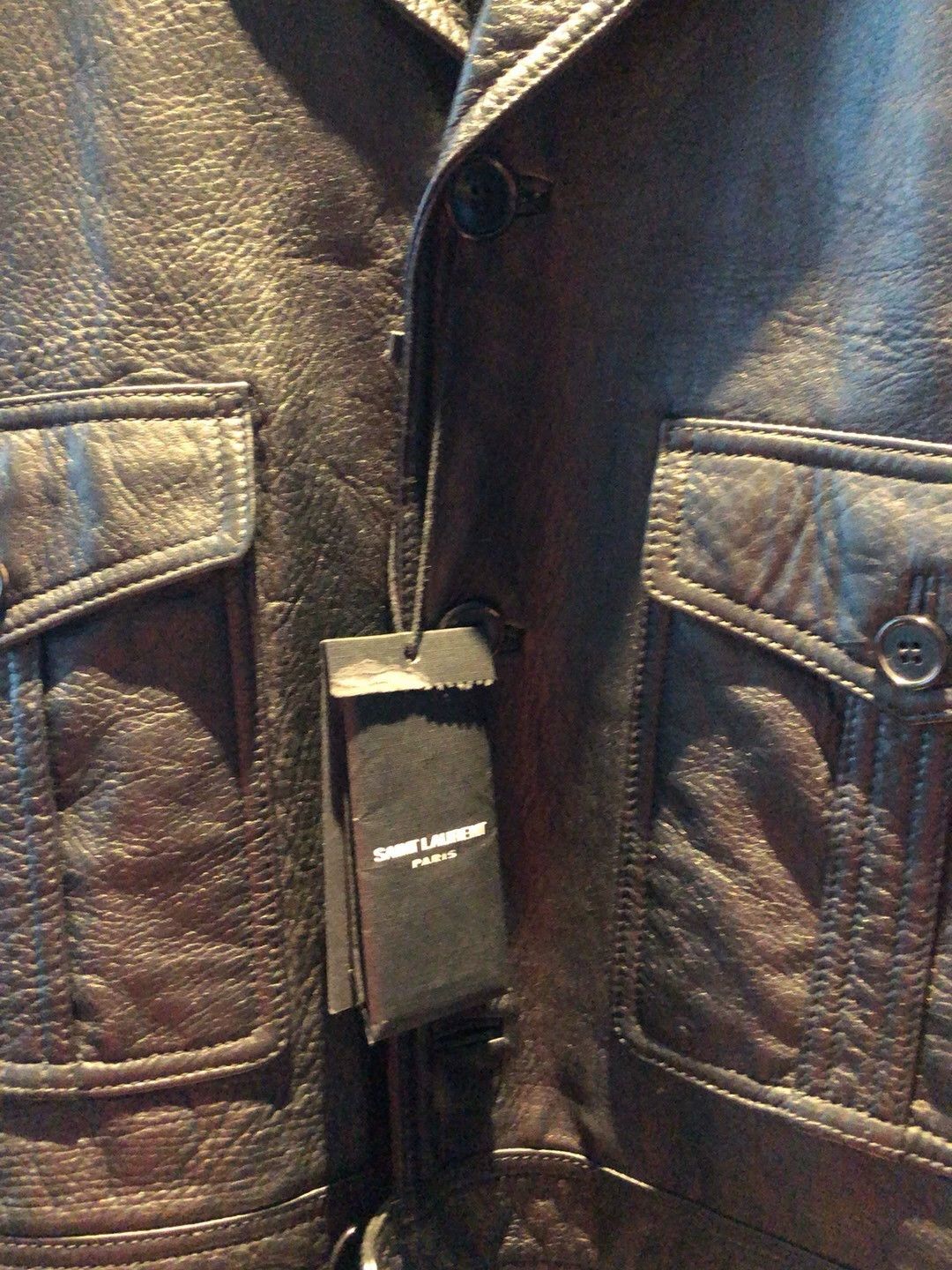 Saint Laurent Paris Saint Laurent Paris Pure black leather jacket Size US L / EU 52-54 / 3 - 3 Thumbnail