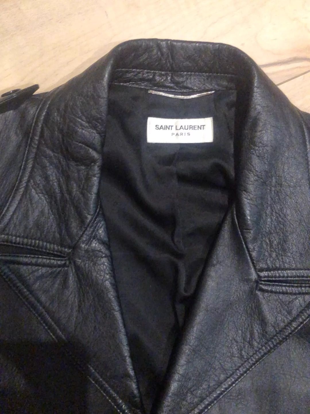 Saint Laurent Paris Saint Laurent Paris Pure black leather jacket Size US L / EU 52-54 / 3 - 5 Thumbnail
