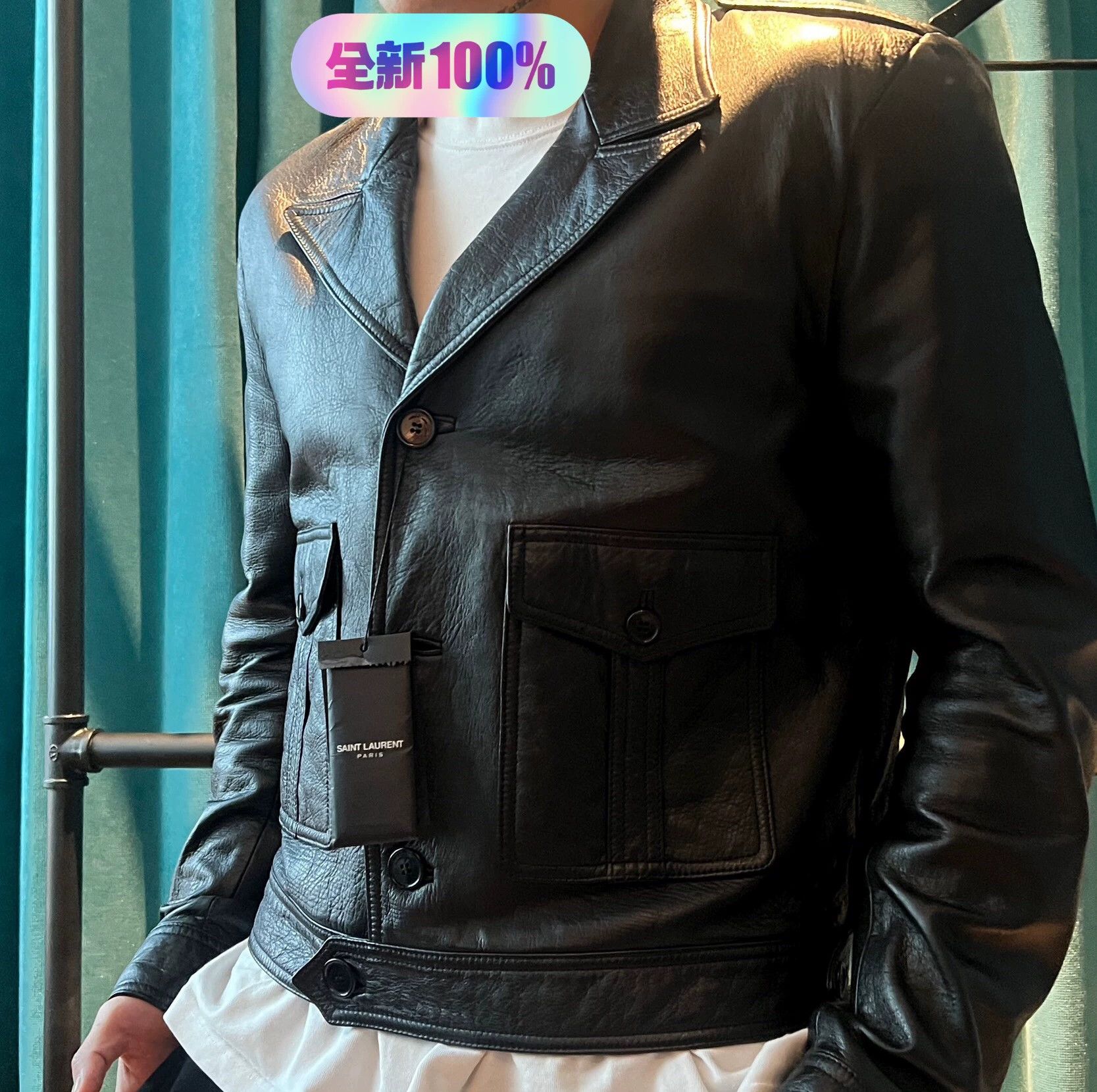 Saint Laurent Paris Saint Laurent Paris Pure black leather jacket Size US L / EU 52-54 / 3 - 2 Thumbnail