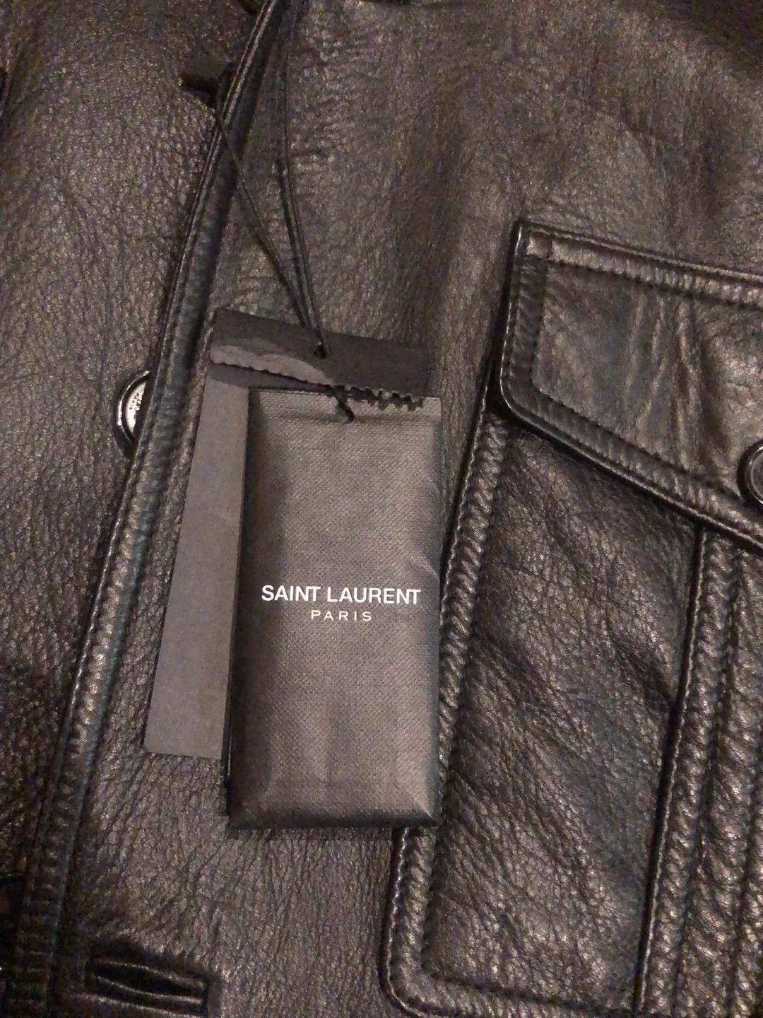 Saint Laurent Paris Saint Laurent Paris Pure black leather jacket Size US L / EU 52-54 / 3 - 6 Thumbnail