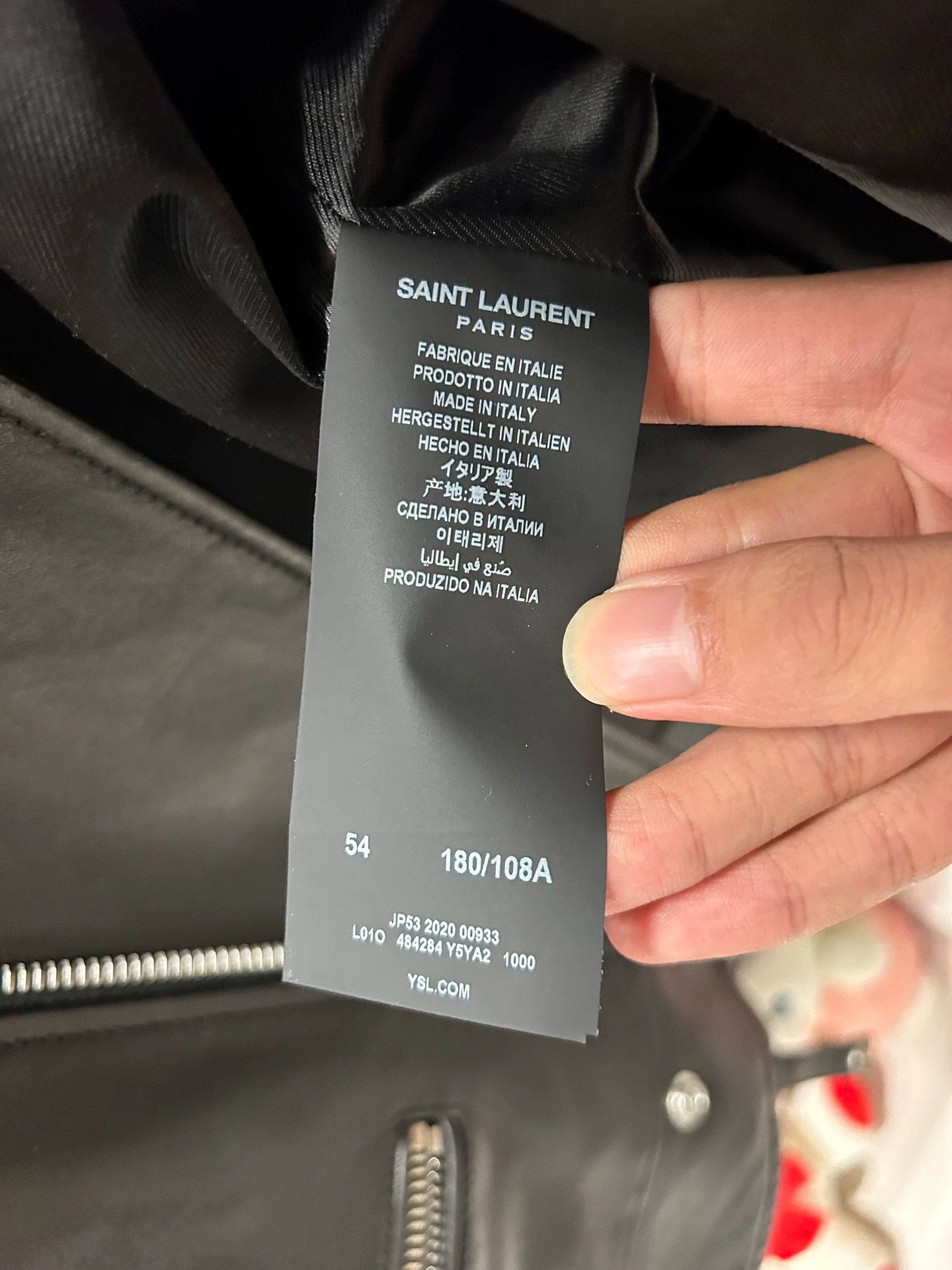 Saint Laurent Paris Saint Laurent Paris 20fwL01 leather jacket Size US L / EU 52-54 / 3 - 3 Thumbnail