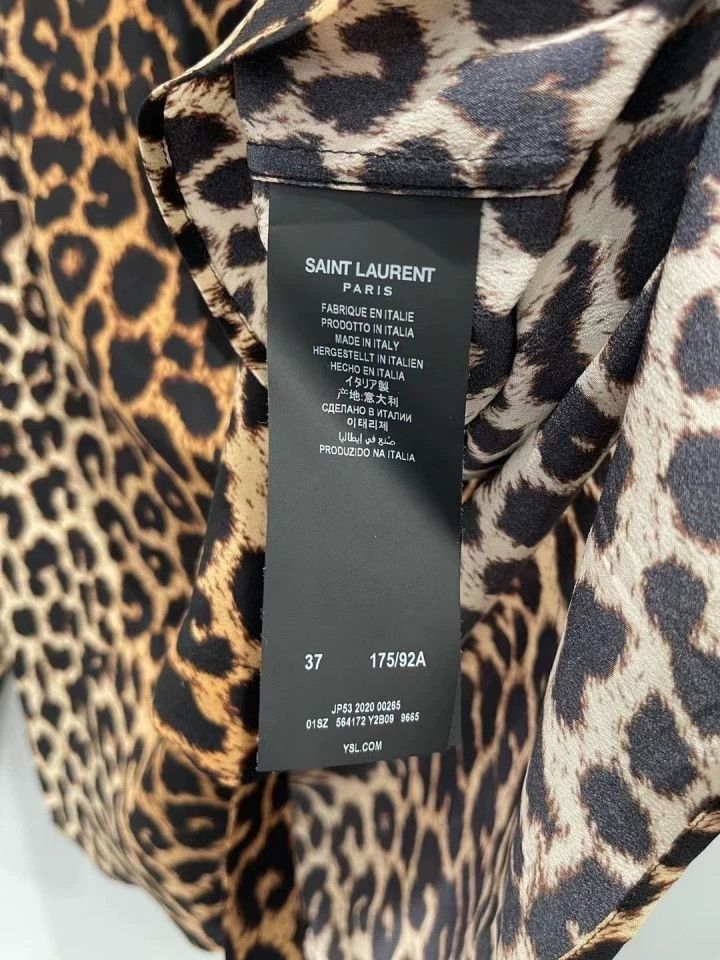 Saint Laurent Paris Saint Laurent Paris Leopard print shirt Size US XXS / EU 40 - 6 Thumbnail