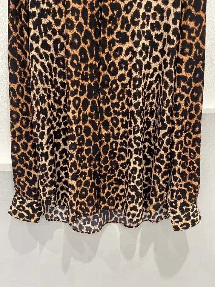 Saint Laurent Paris Saint Laurent Paris Leopard print shirt Size US XXS / EU 40 - 4 Thumbnail
