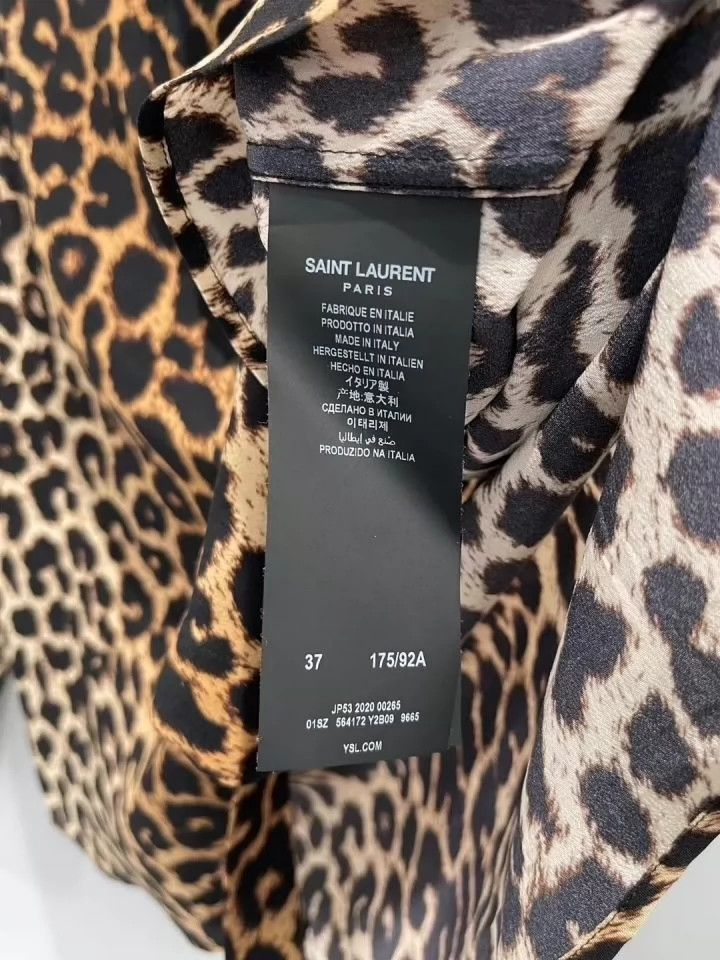 Saint Laurent Paris Saint Laurent Paris Leopard print shirt Size US XXS / EU 40 - 6 Thumbnail