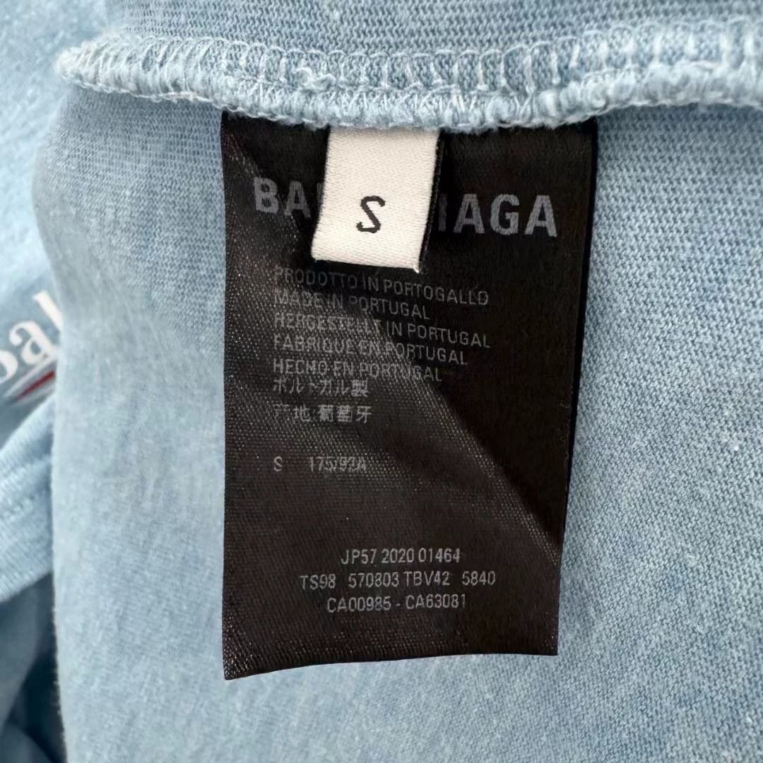 Balenciaga Balenciaga smog blue cola short sleeved shirt Size US S / EU 44-46 / 1 - 4 Thumbnail