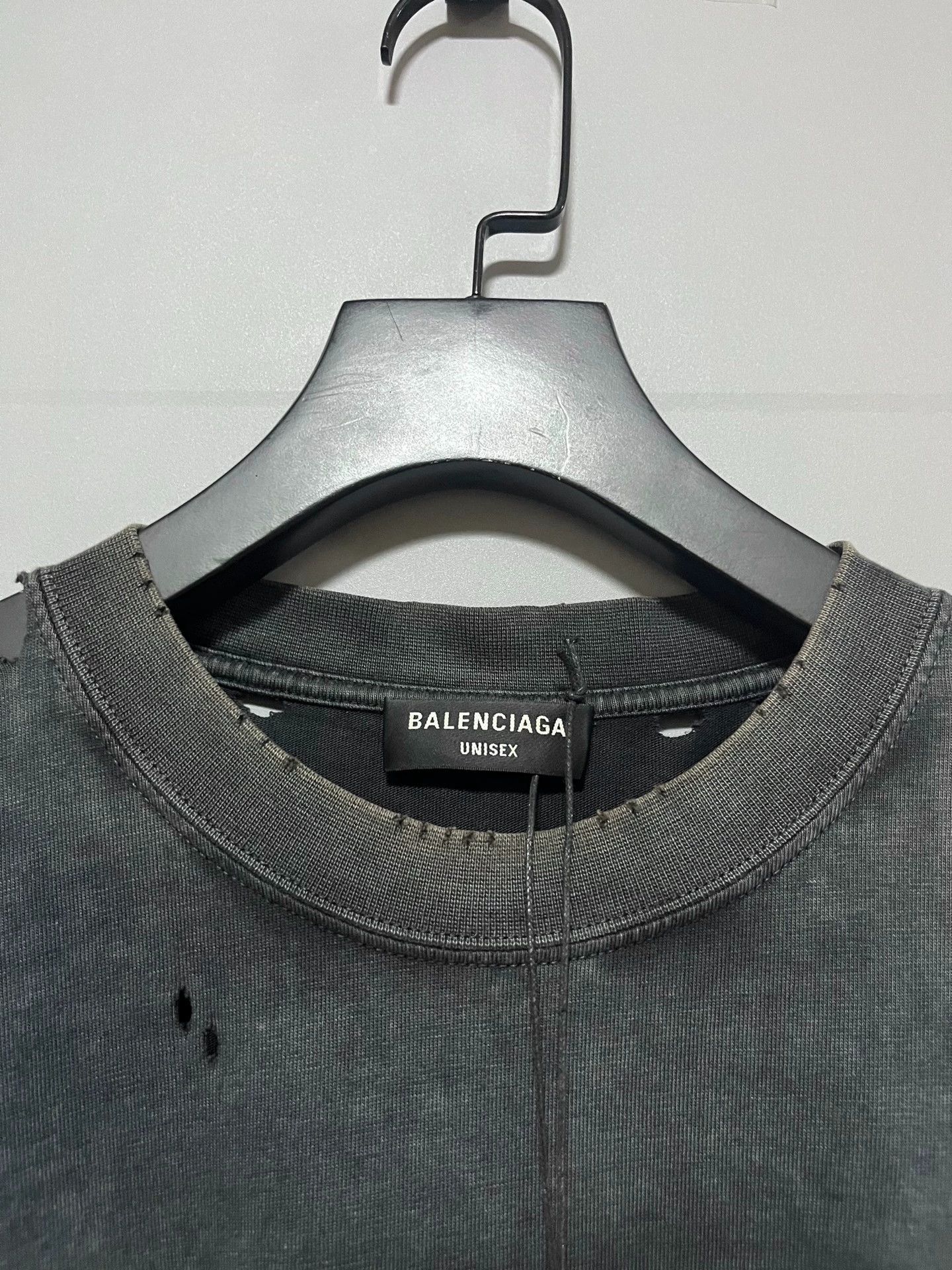 Balenciaga Balenciaga old damage with double B scissors logo and short sleeves Size US M / EU 48-50 / 2 - 4 Thumbnail