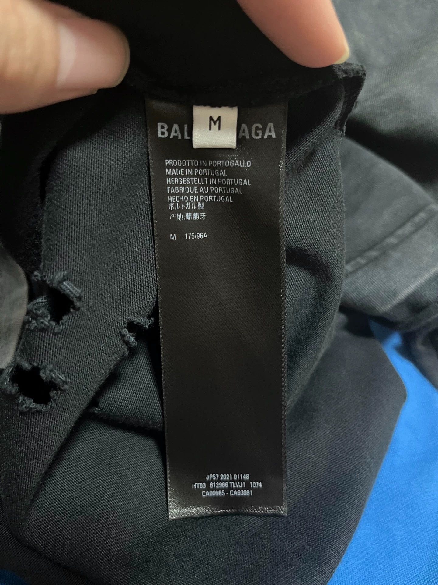 Balenciaga Balenciaga old damage with double B scissors logo and short sleeves Size US M / EU 48-50 / 2 - 5 Thumbnail