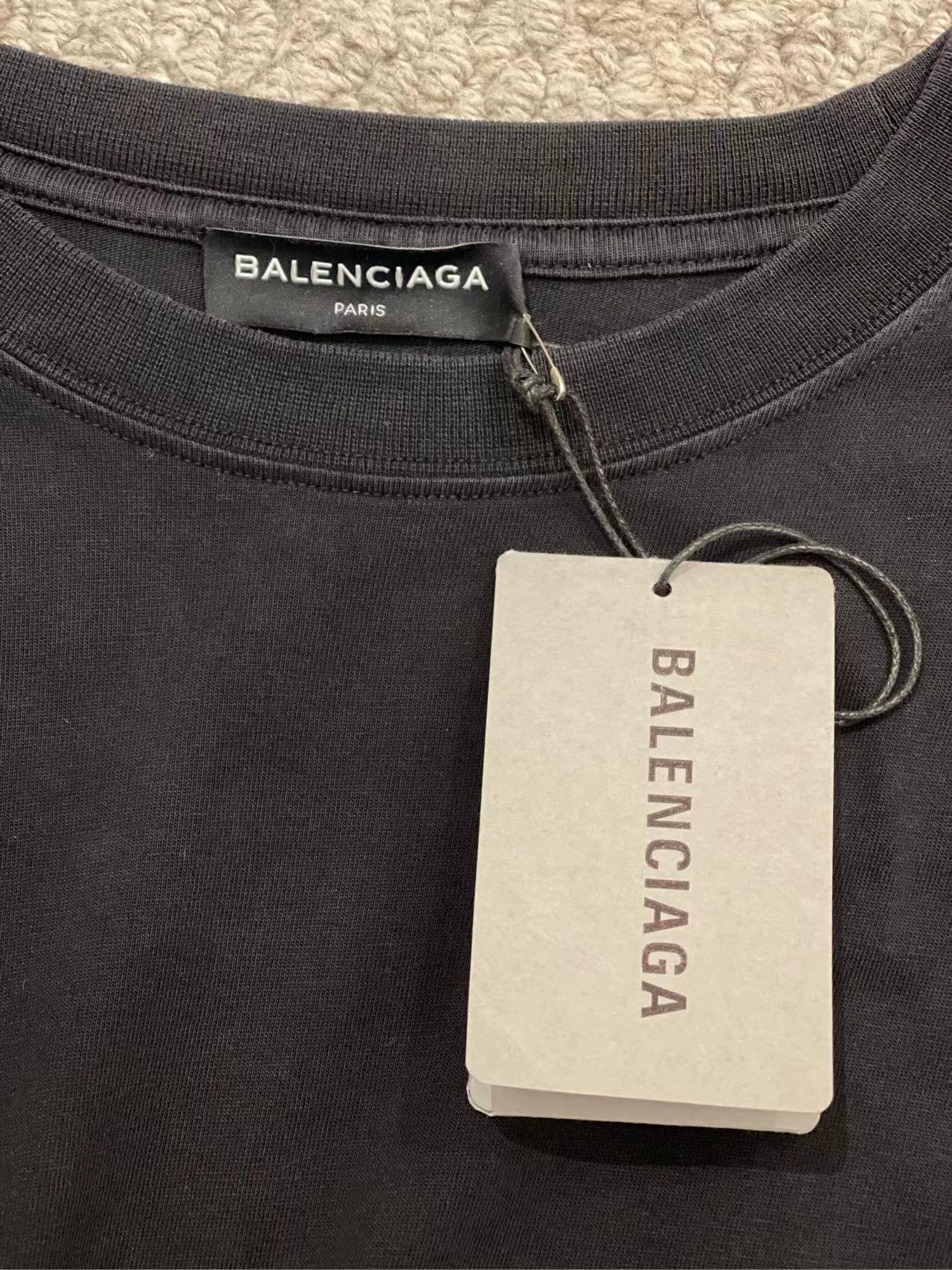 Balenciaga Balenciaga Black Small Logo Short Sleeve Size US XS / EU 42 / 0 - 8 Thumbnail