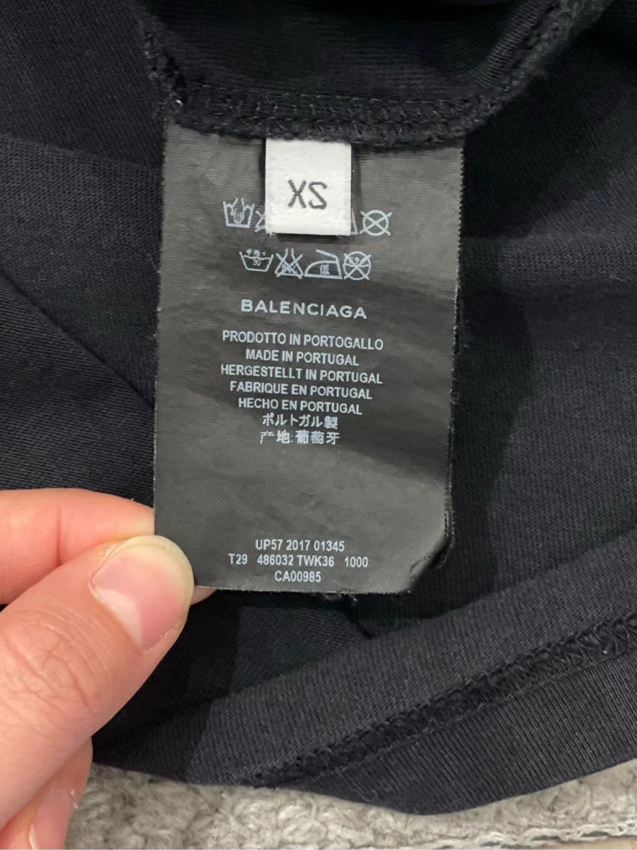 Balenciaga Balenciaga Black Small Logo Short Sleeve Size US XS / EU 42 / 0 - 7 Thumbnail