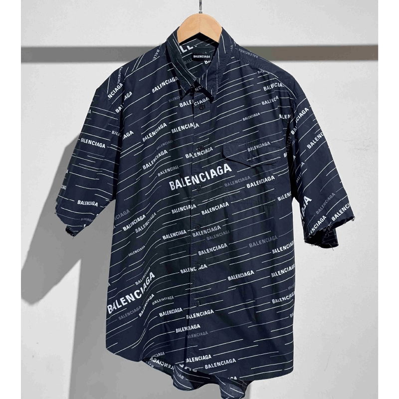 Balenciaga Balenciaga Letter Logo White Barrage Short Sleeve Size US XS / EU 42 / 0 - 2 Thumbnail