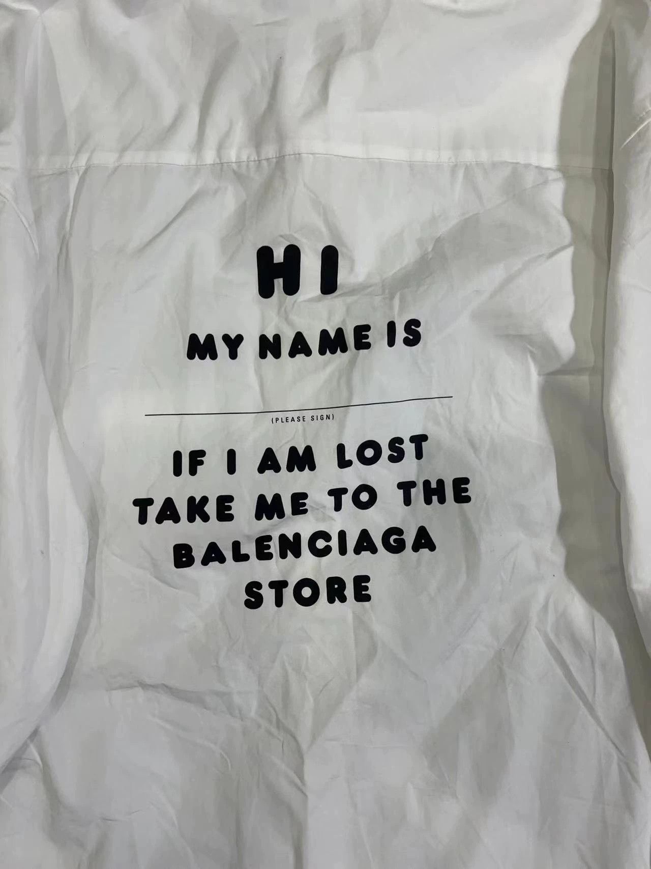Balenciaga Balenciaga Letter Slogan Long Sleeve Shirt Size US XS / EU 42 / 0 - 5 Thumbnail