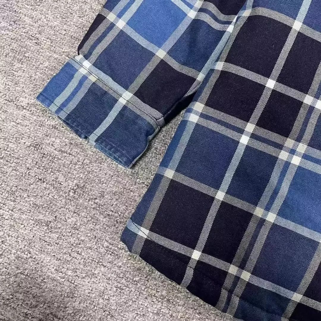 Balenciaga Balenciaga silhouette lamb wool blue checkered jacket Size US M / EU 48-50 / 2 - 4 Thumbnail